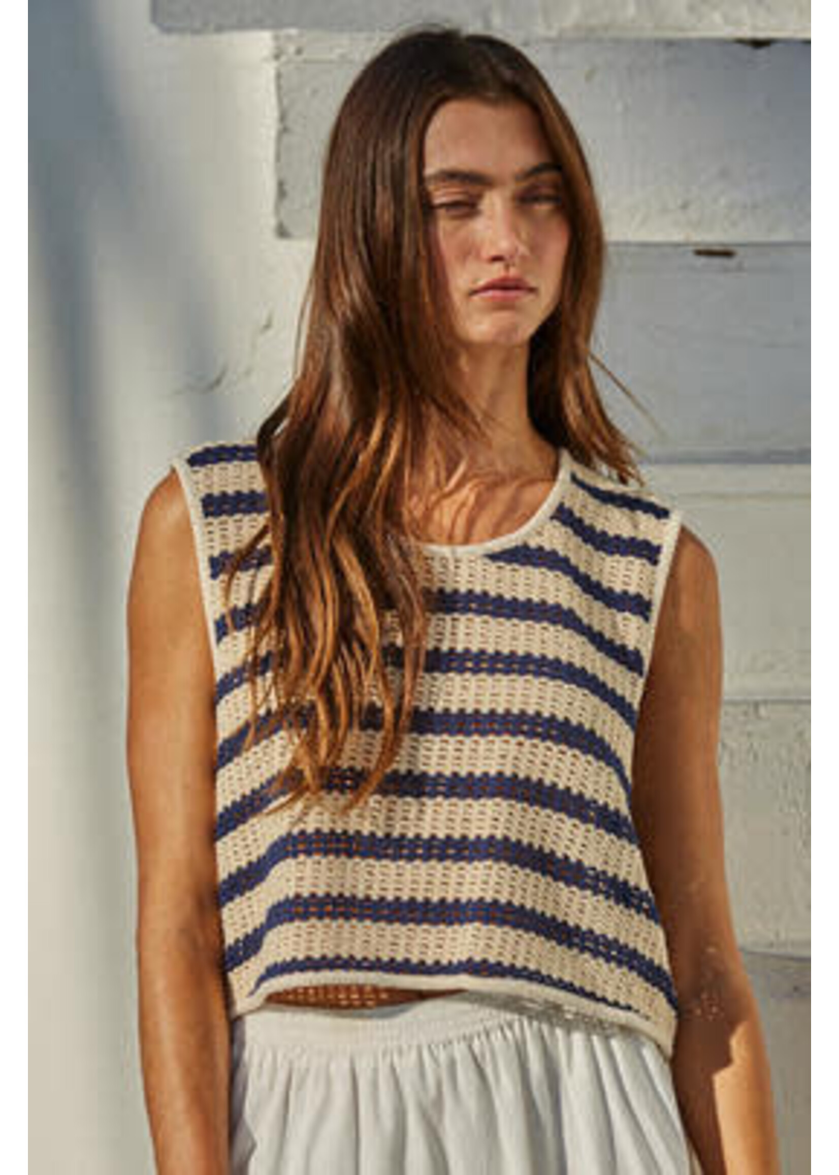 STRIPED KNIT TOP