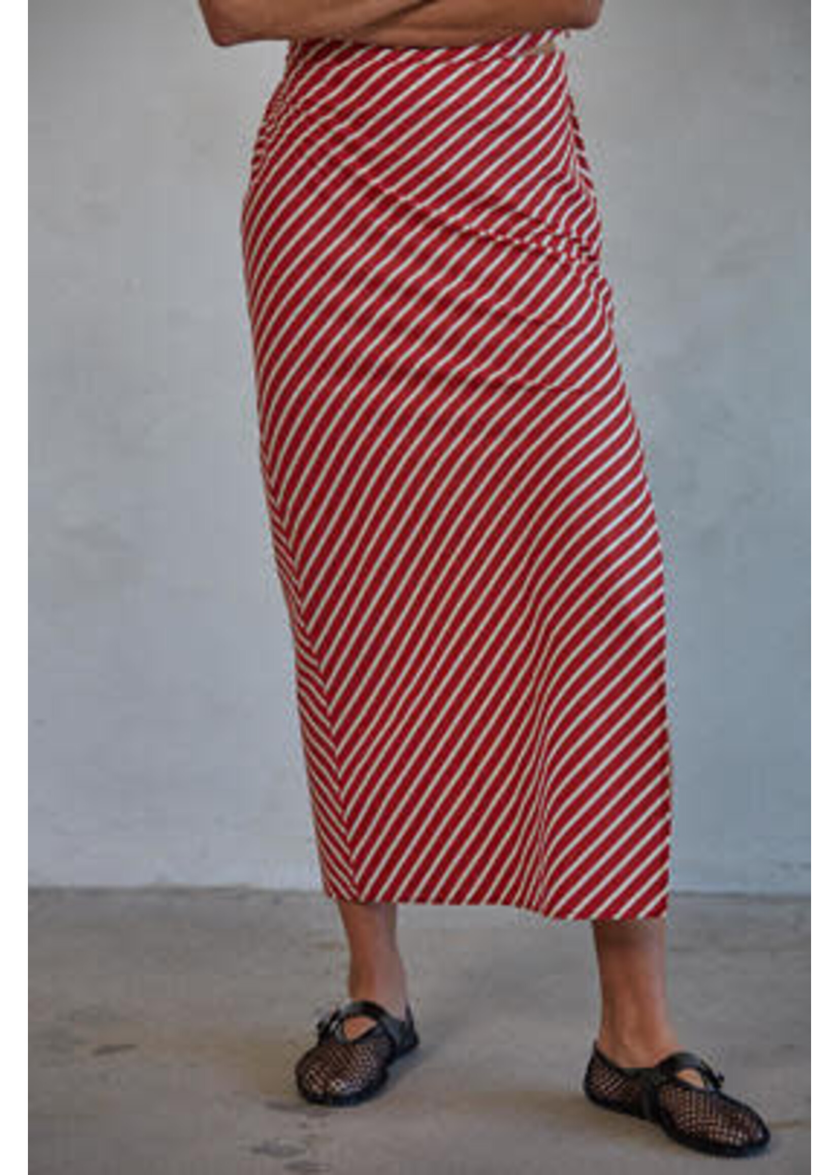 STRIPED MAXI SKIRT