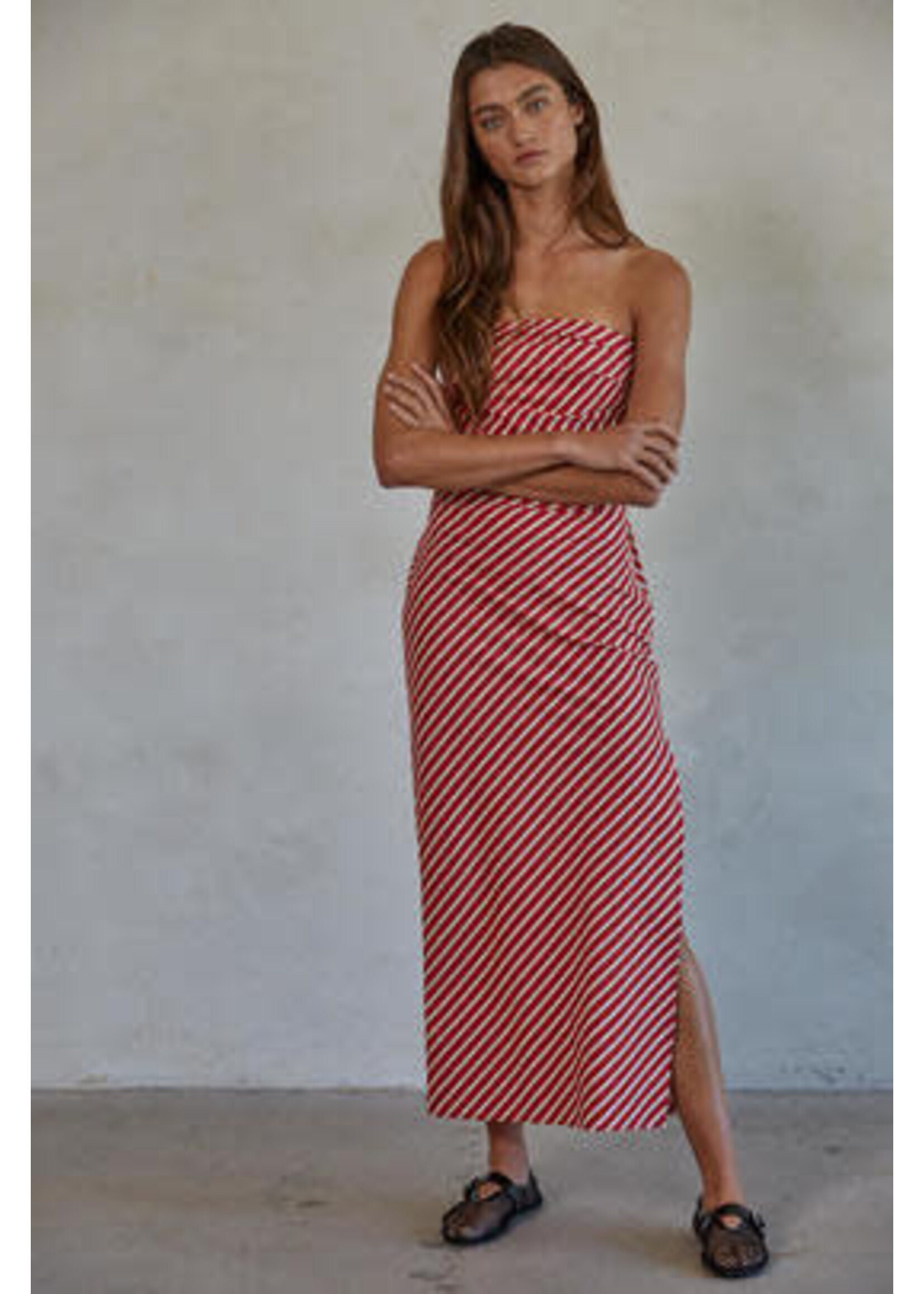 STRIPED MAXI SKIRT