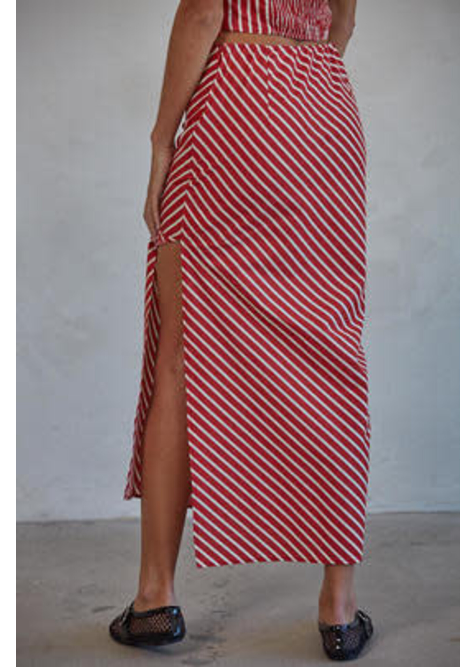 STRIPED MAXI SKIRT