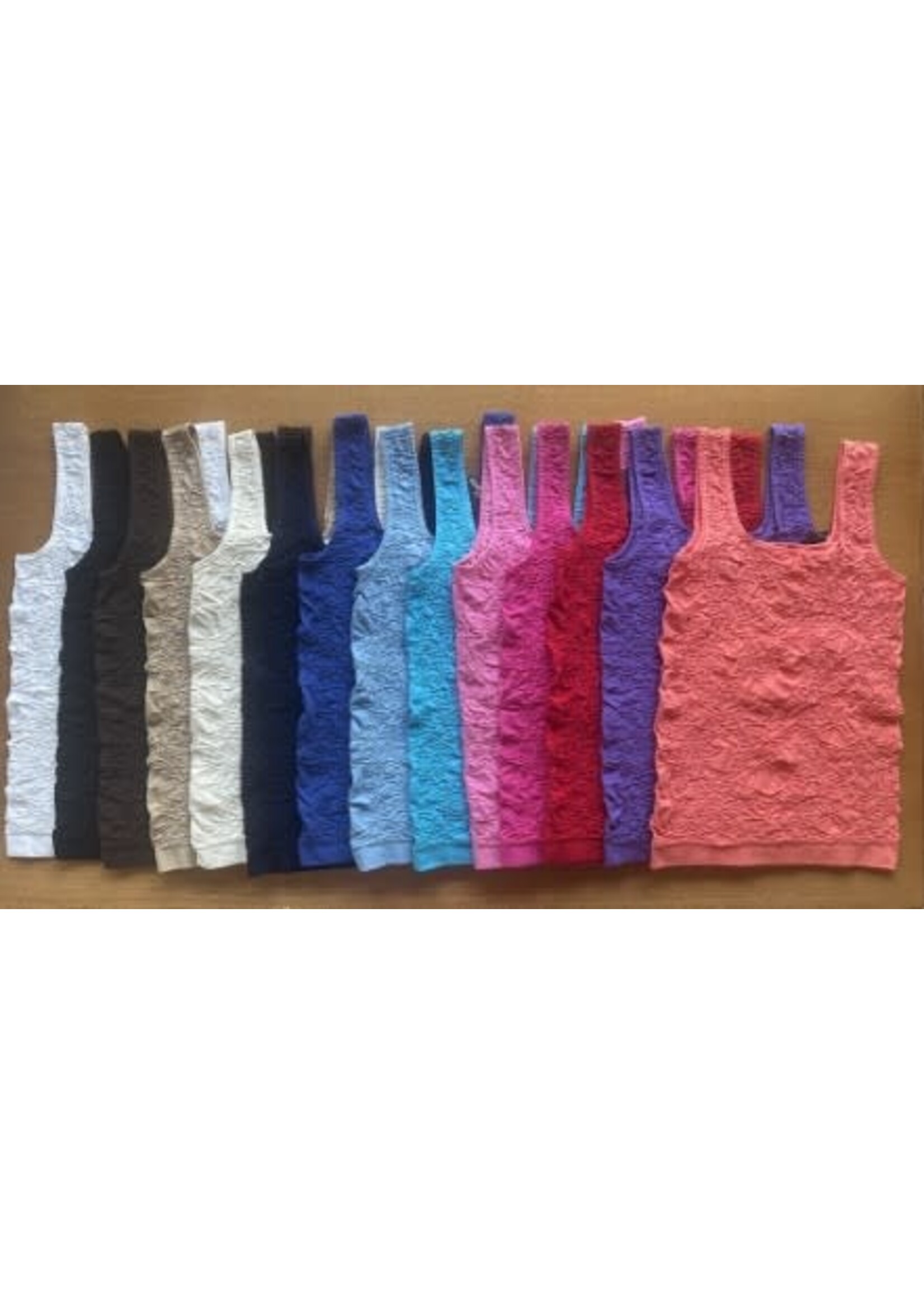 CRINKLE SEAMLESS TANK TOP