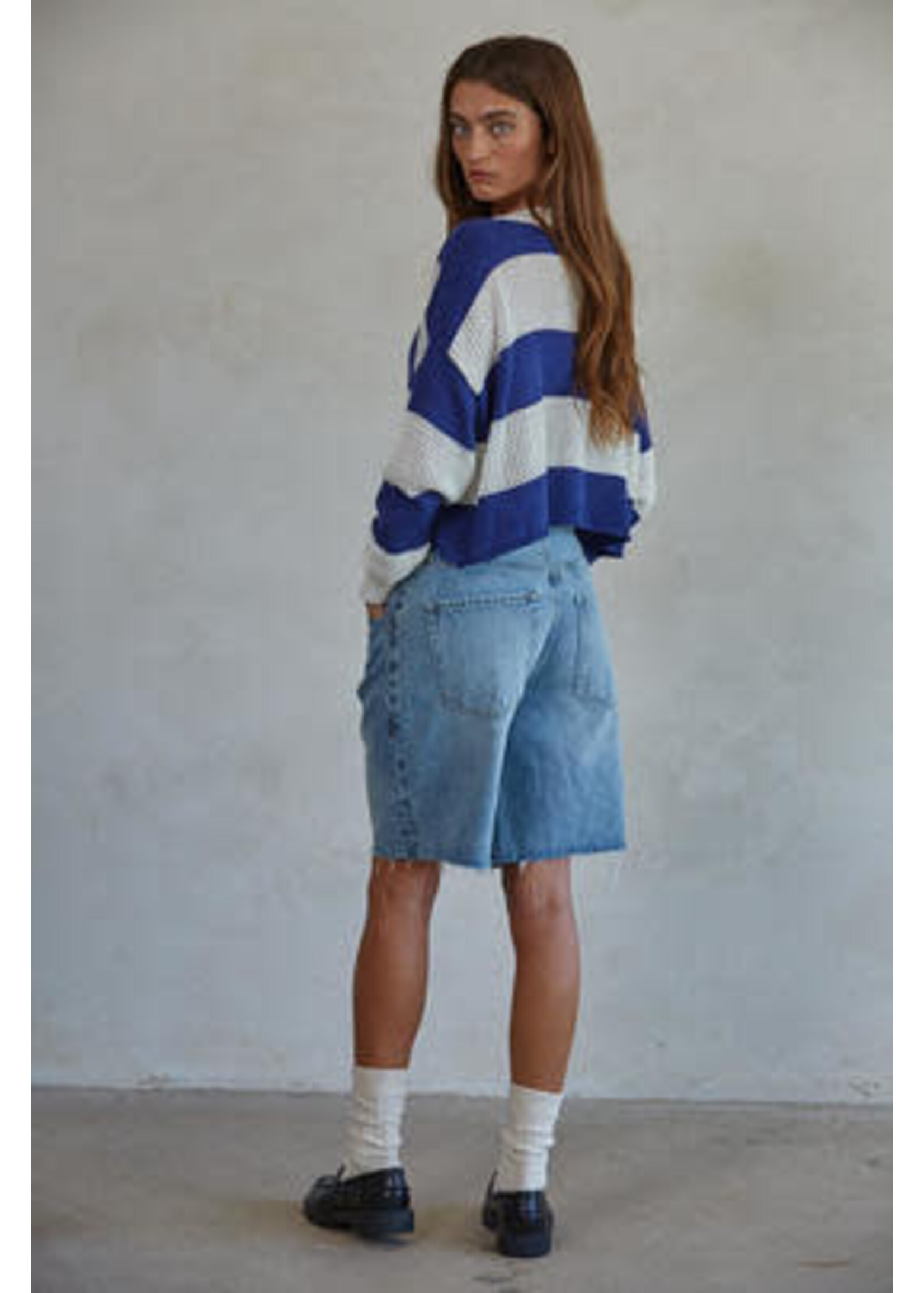 QUARTER BUTTON DOWN SUMMER SWEATER