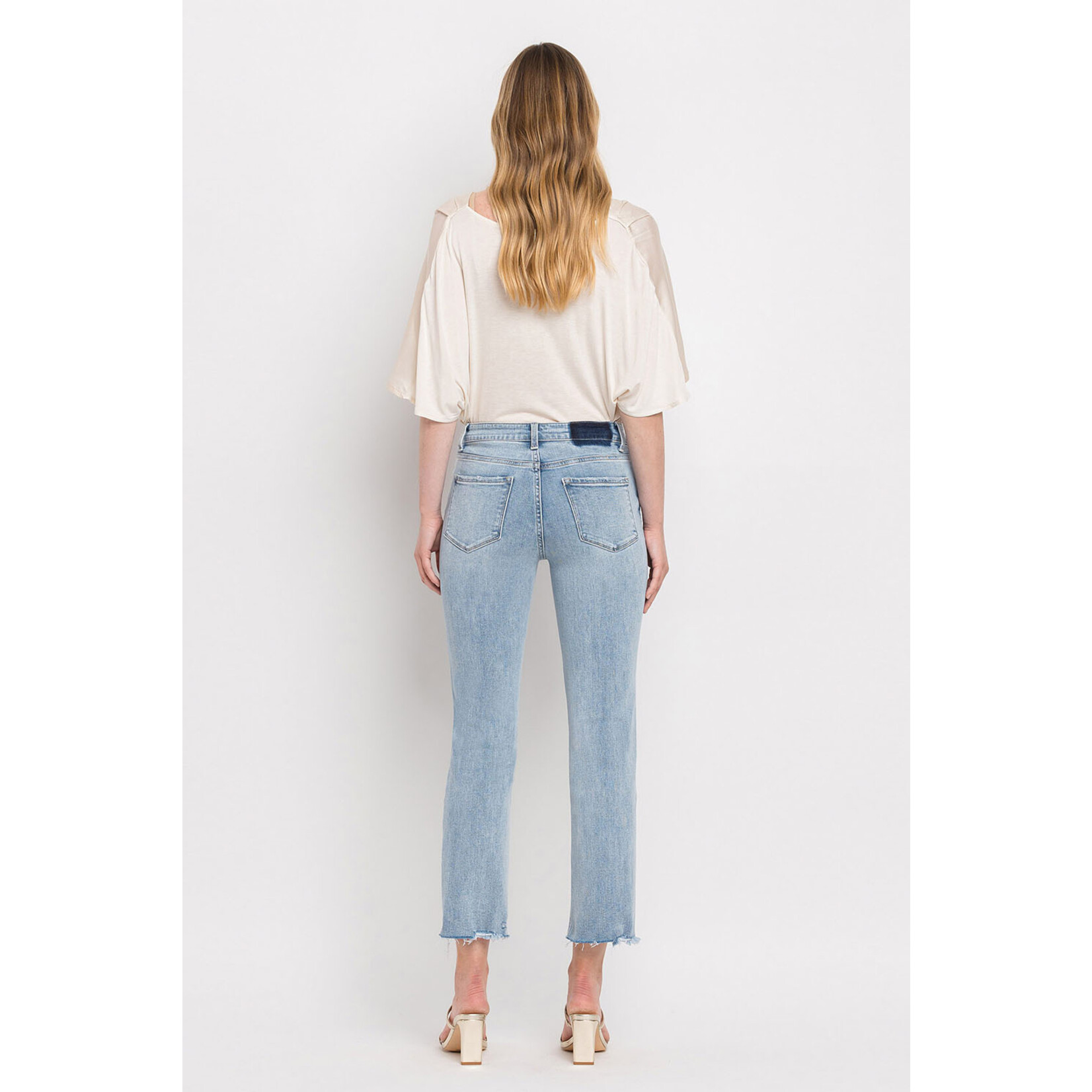 HIGH RISE CROP STRAIGHT JEANS