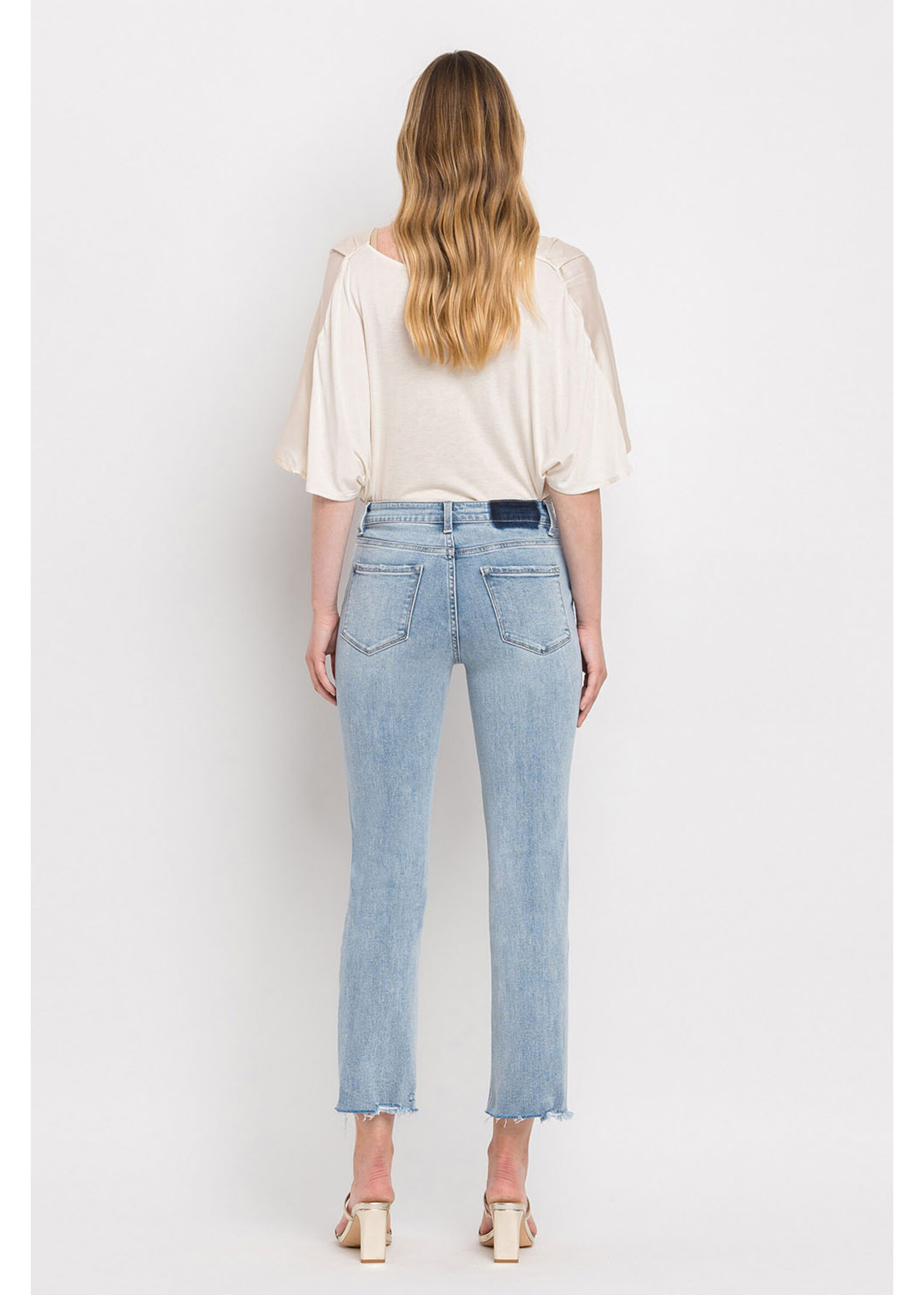 HIGH RISE CROP STRAIGHT JEANS