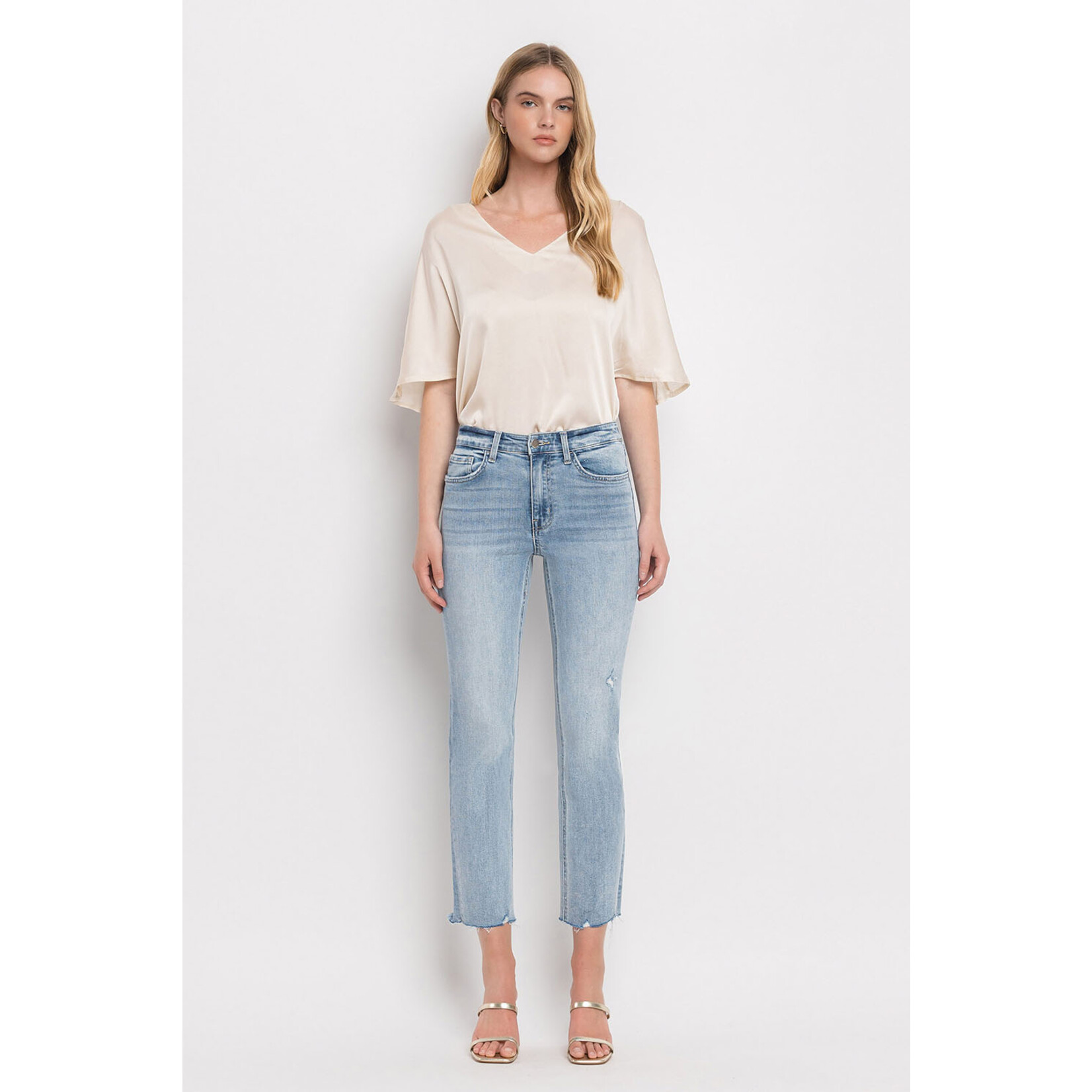 HIGH RISE CROP STRAIGHT JEANS