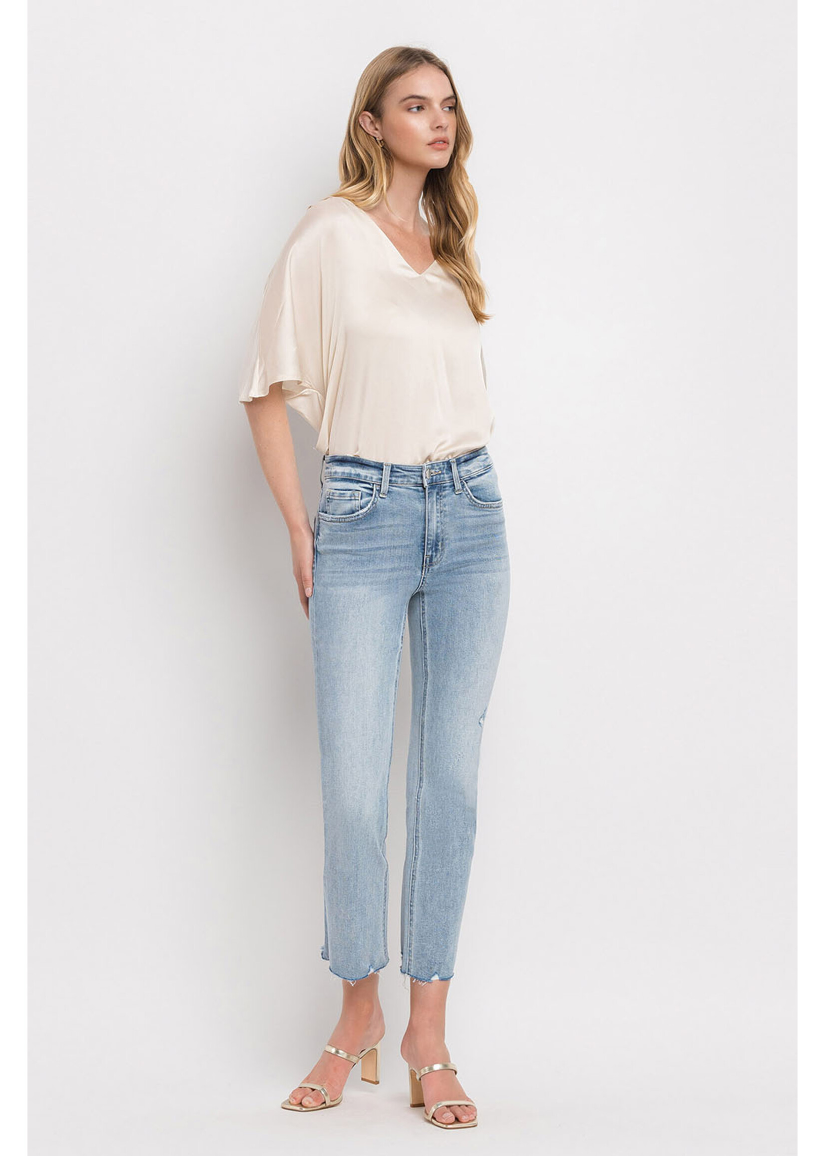 HIGH RISE CROP STRAIGHT JEANS