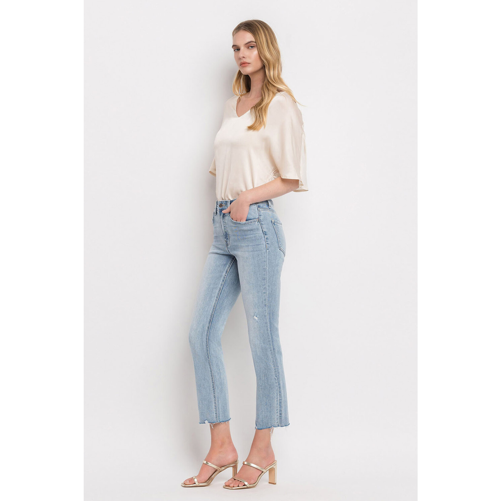 HIGH RISE CROP STRAIGHT JEANS