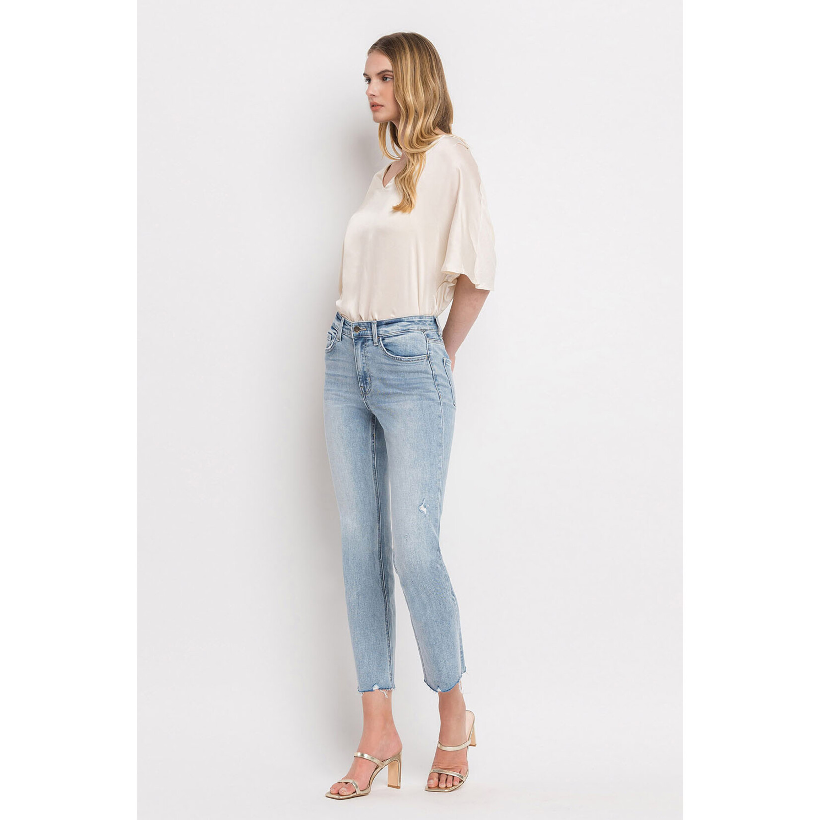 HIGH RISE CROP STRAIGHT JEANS