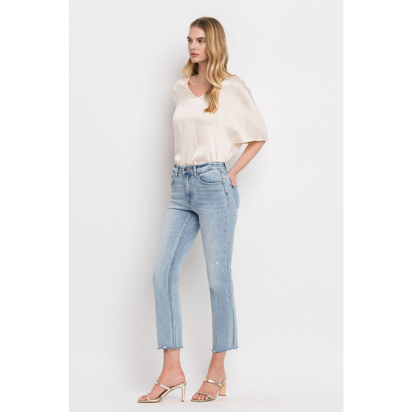 HIGH RISE CROP STRAIGHT JEANS