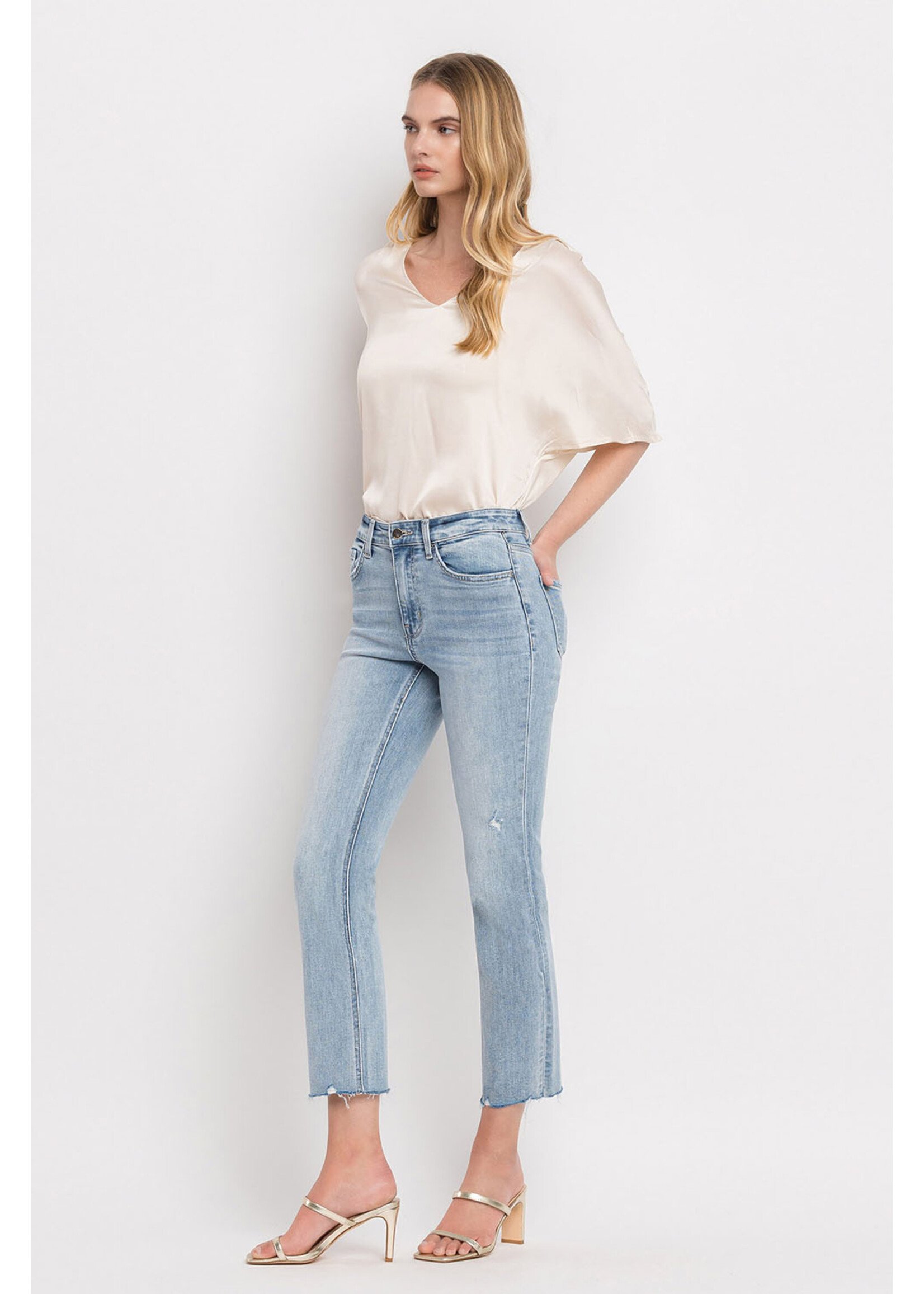 HIGH RISE CROP STRAIGHT JEANS