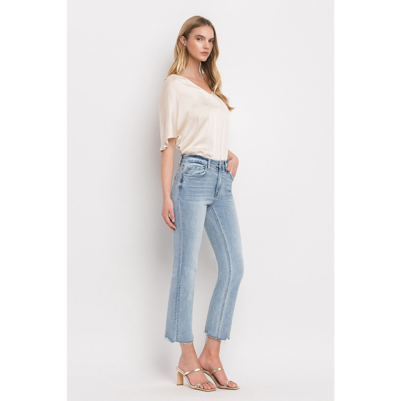 HIGH RISE CROP STRAIGHT JEANS