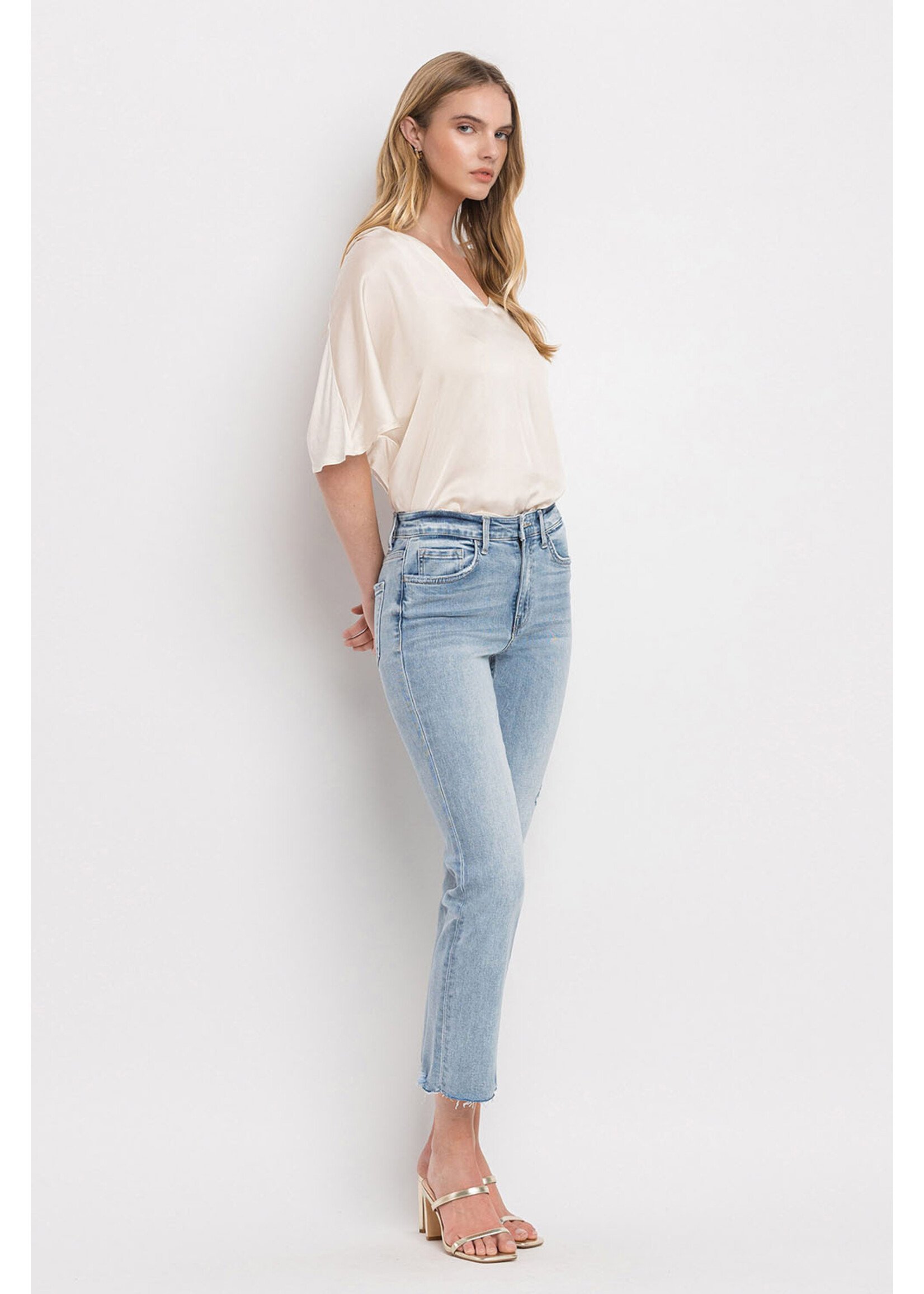 HIGH RISE CROP STRAIGHT JEANS