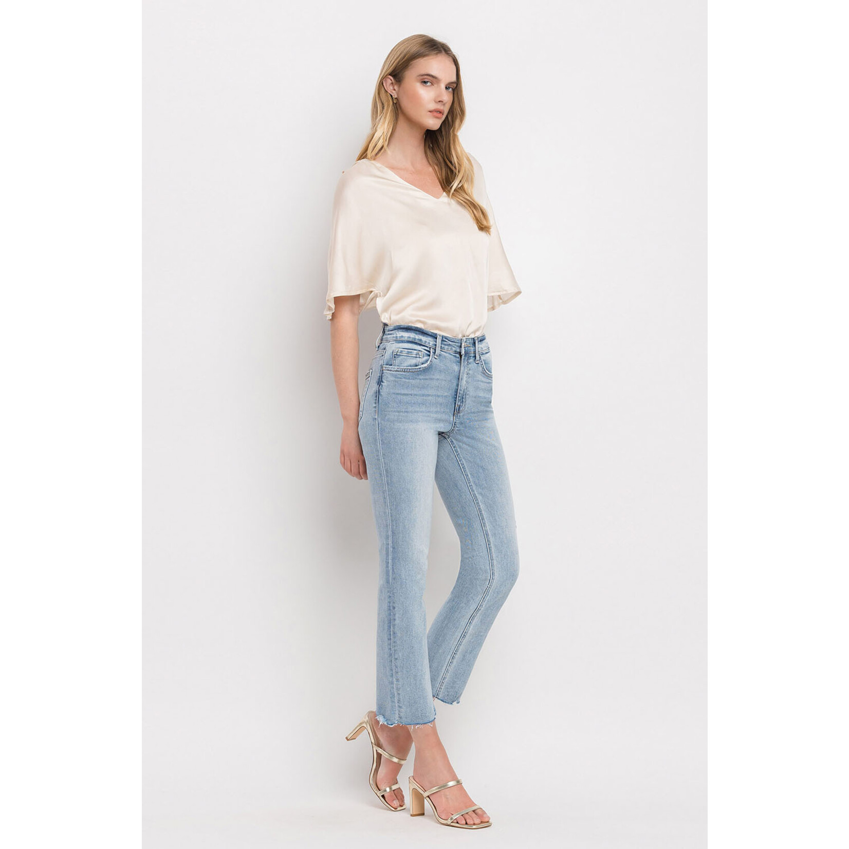 HIGH RISE CROP STRAIGHT JEANS