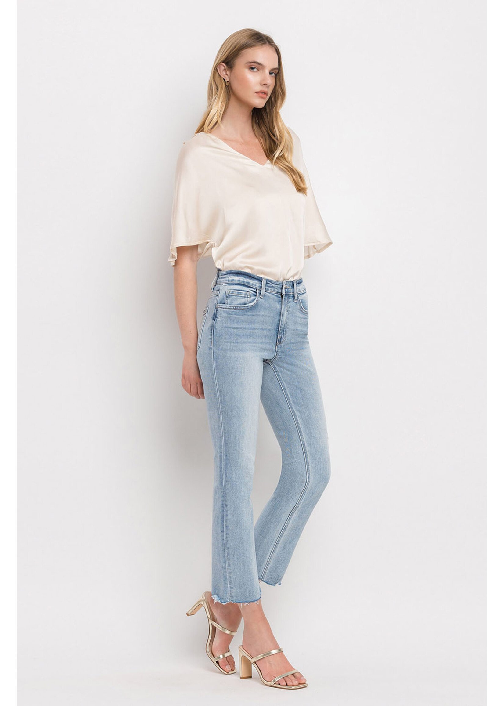 HIGH RISE CROP STRAIGHT JEANS