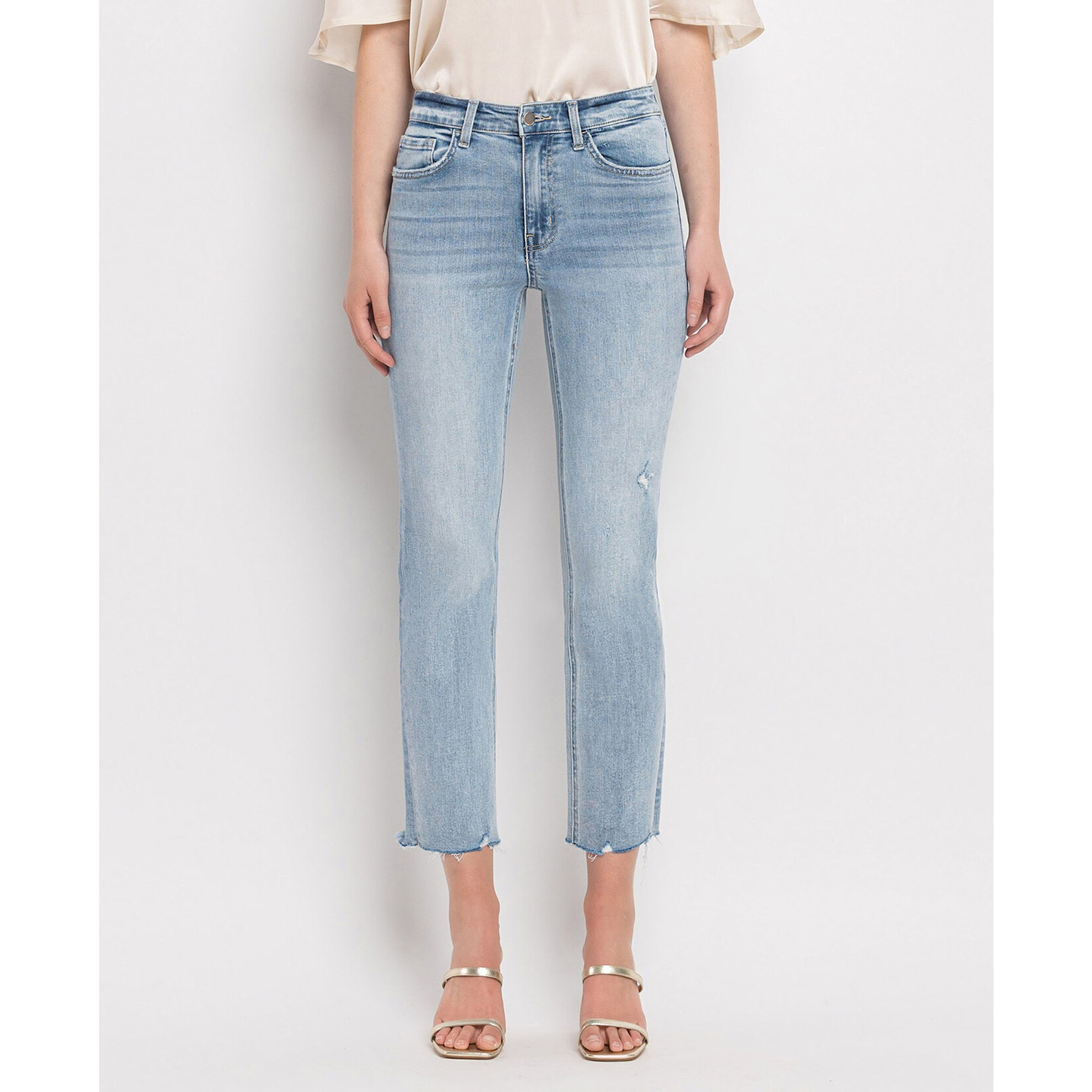 HIGH RISE CROP STRAIGHT JEANS