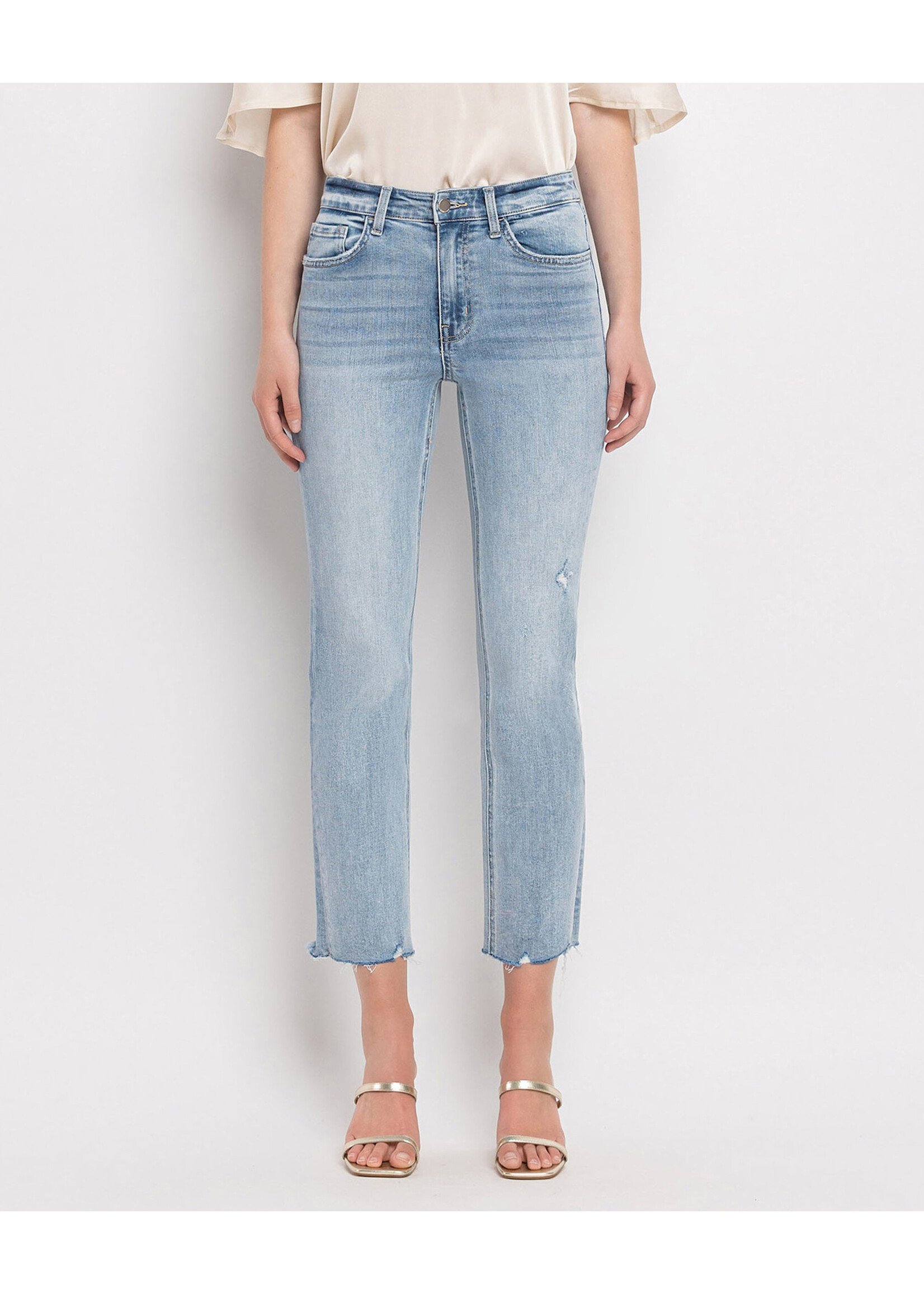 HIGH RISE CROP STRAIGHT JEANS