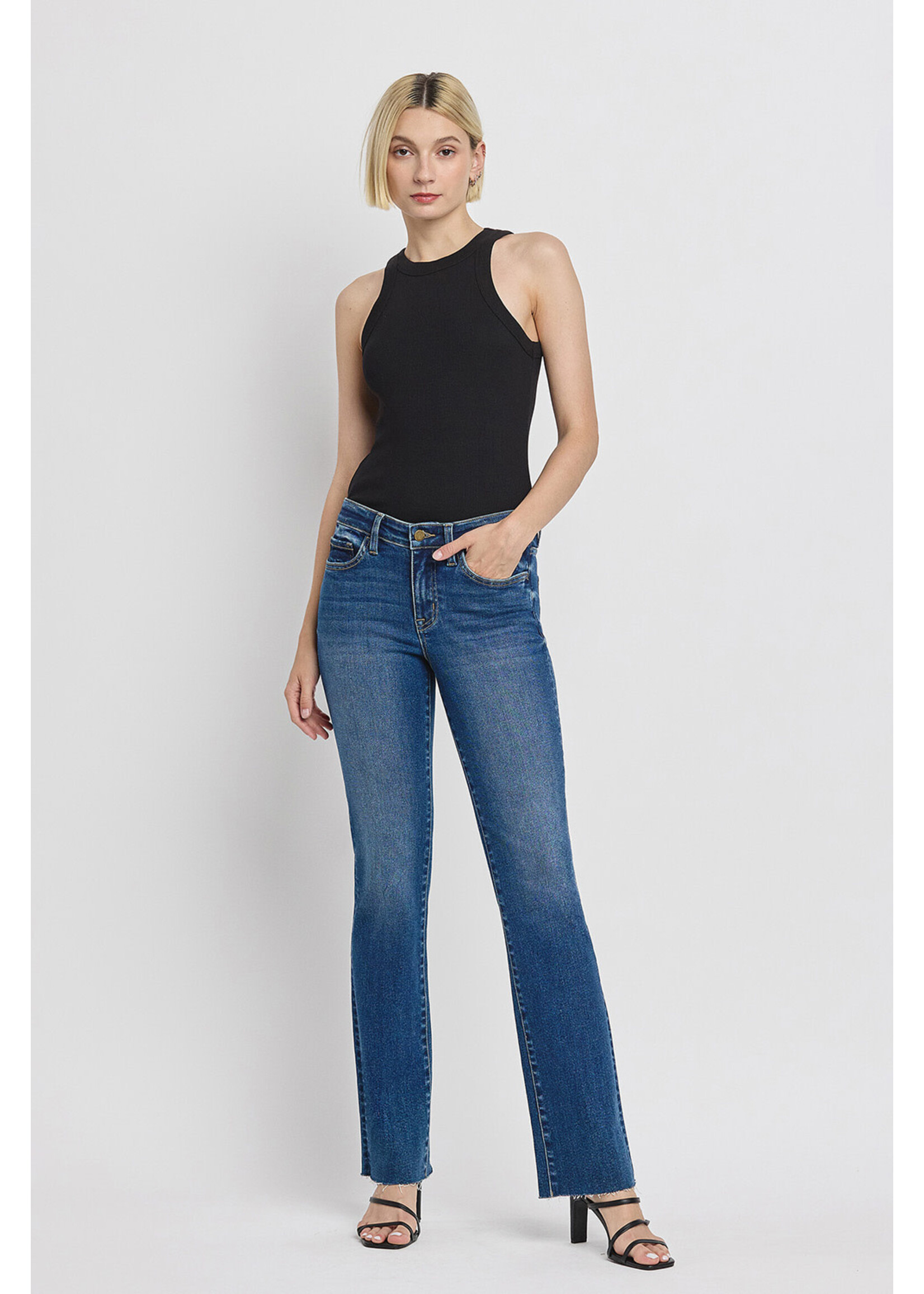 MID RISE SLIM BOOTCUT JEANS