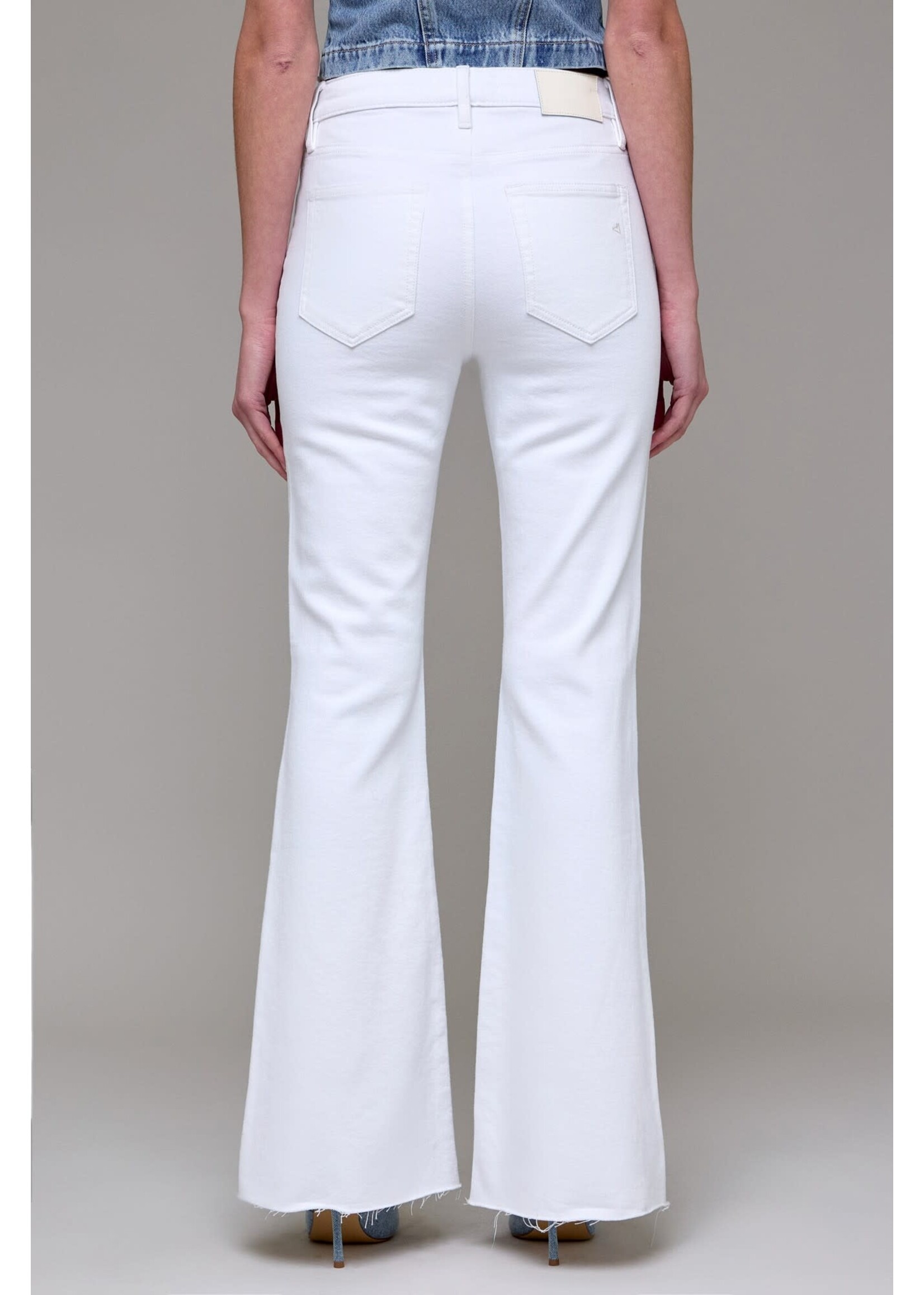 WHITE DENIM FULL LENGTH FLARE