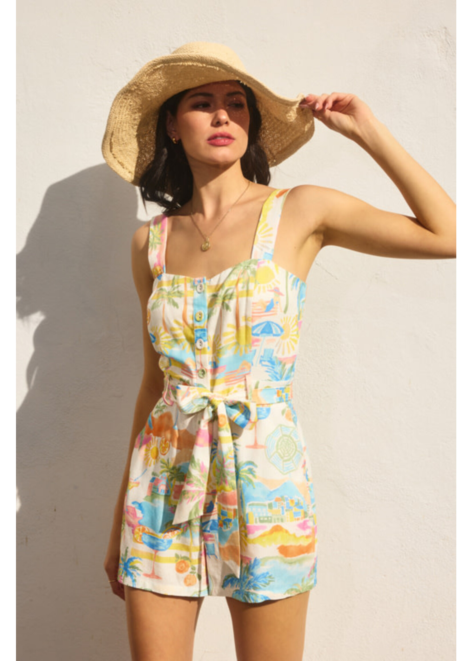 SUMMER BUTTOWN DOWN ROMPER