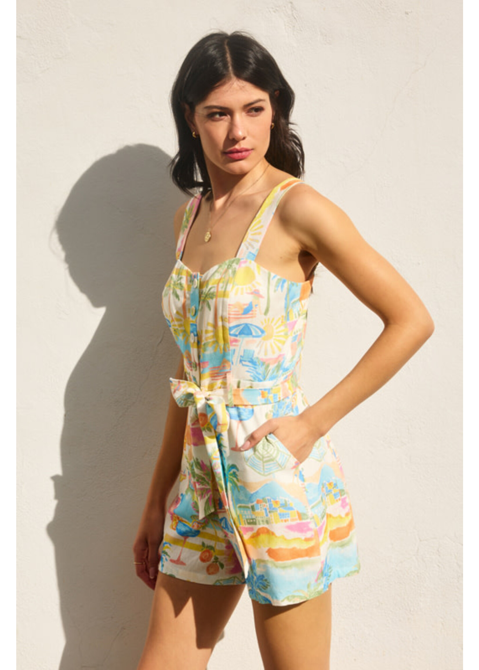 SUMMER BUTTOWN DOWN ROMPER