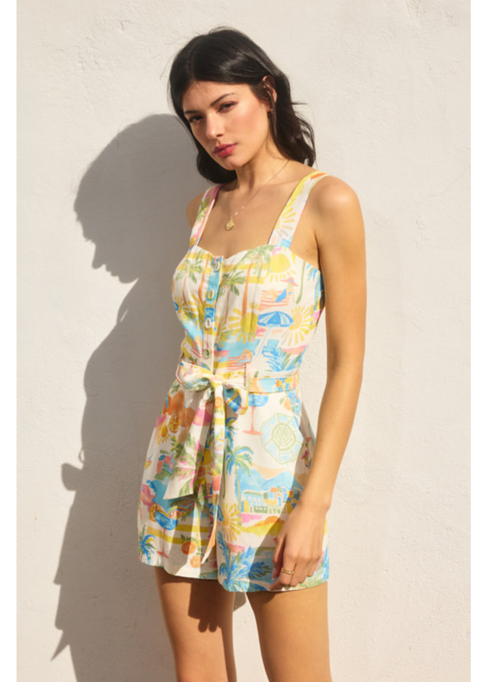 SUMMER BUTTOWN DOWN ROMPER