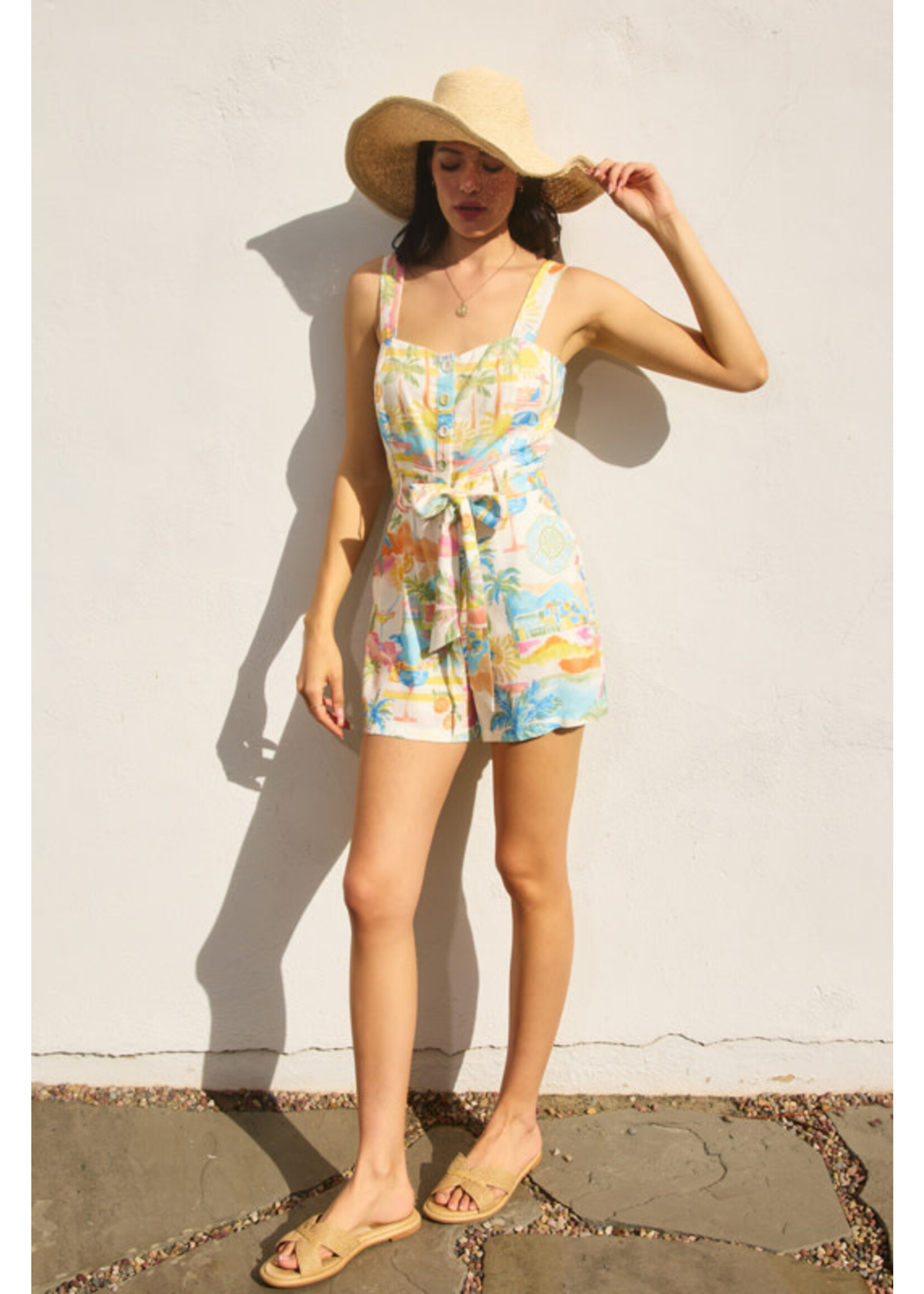 SUMMER BUTTOWN DOWN ROMPER