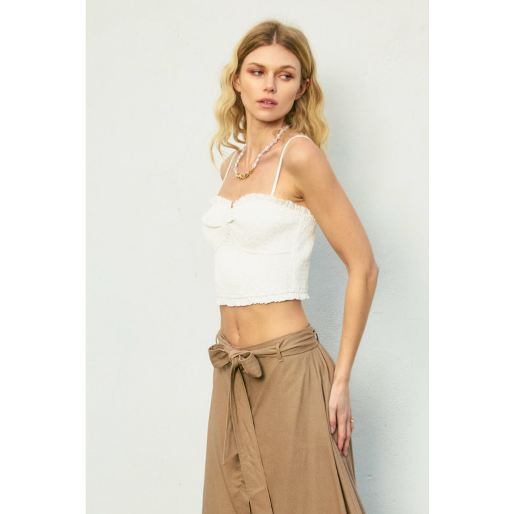 SMOCKED SWEETHEART TOP