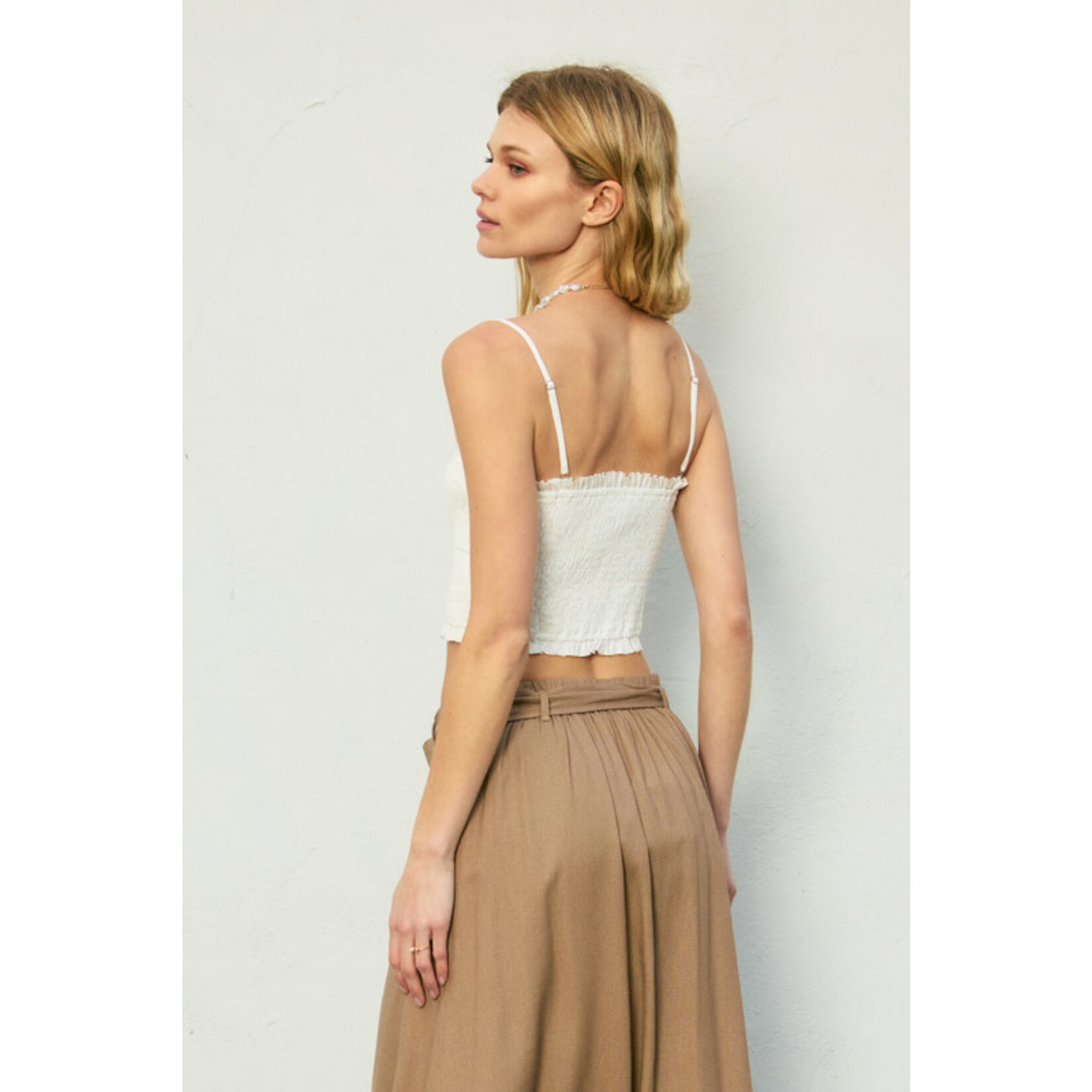 SMOCKED SWEETHEART TOP