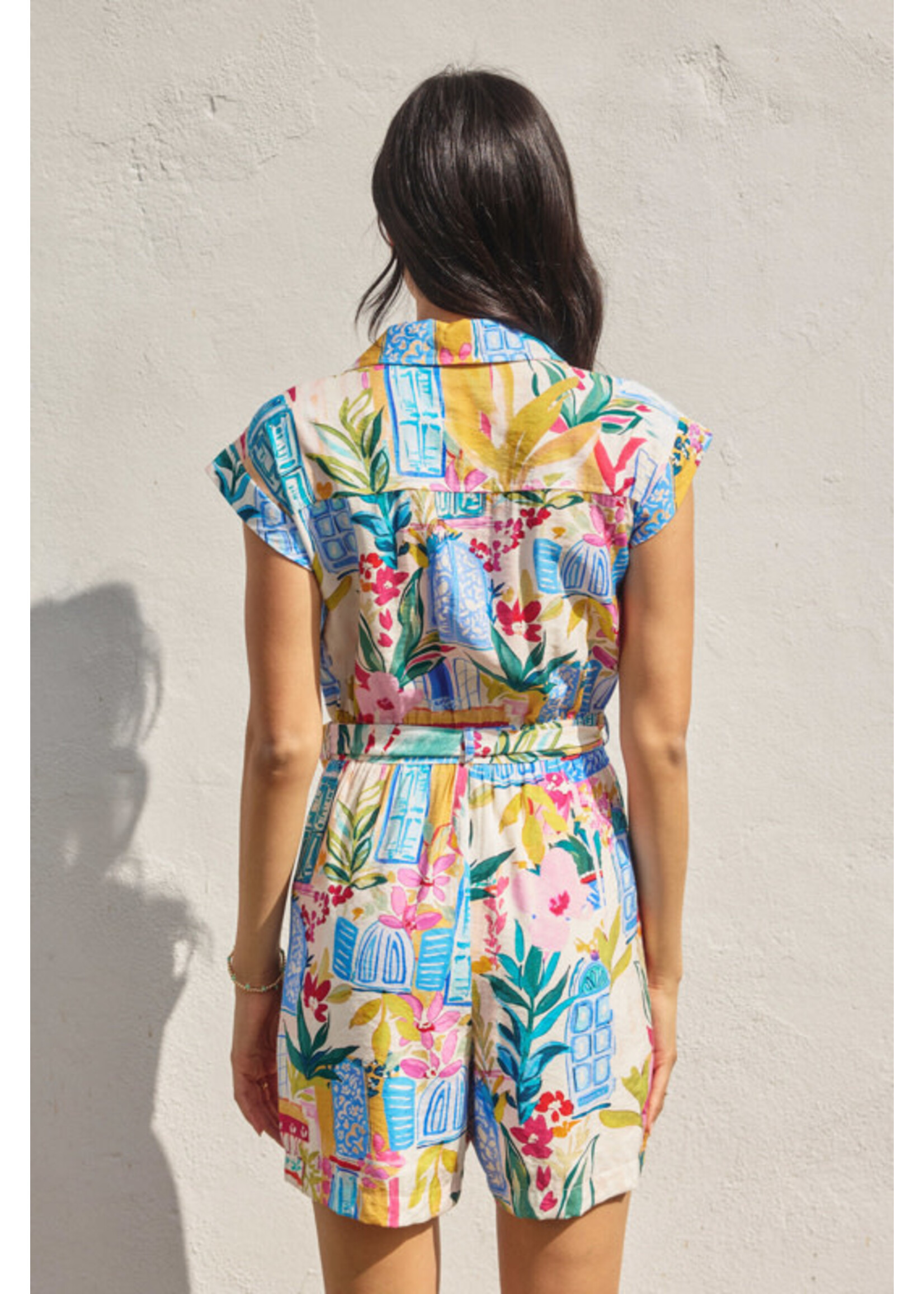 LONG SUMMER BUTTON DOWN ROMPER