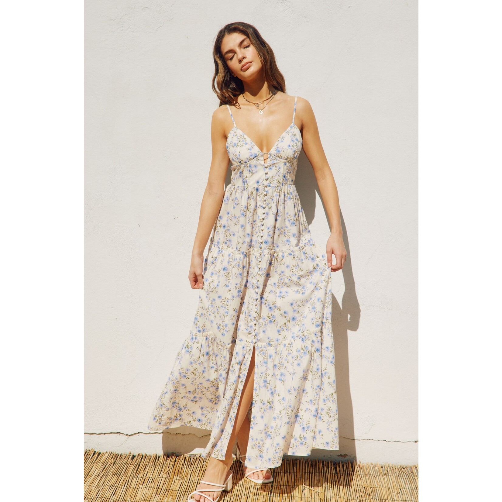 FLORAL TIERED MAXI DRESS