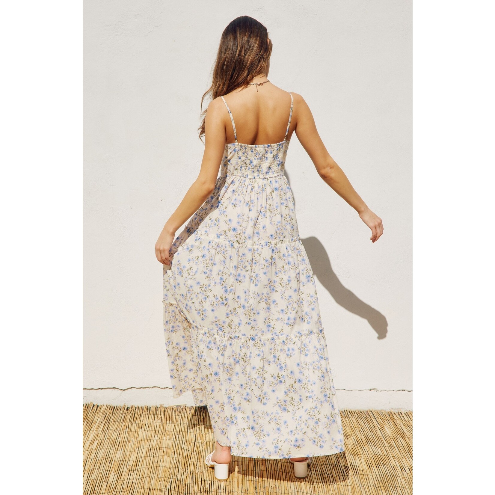 FLORAL TIERED MAXI DRESS