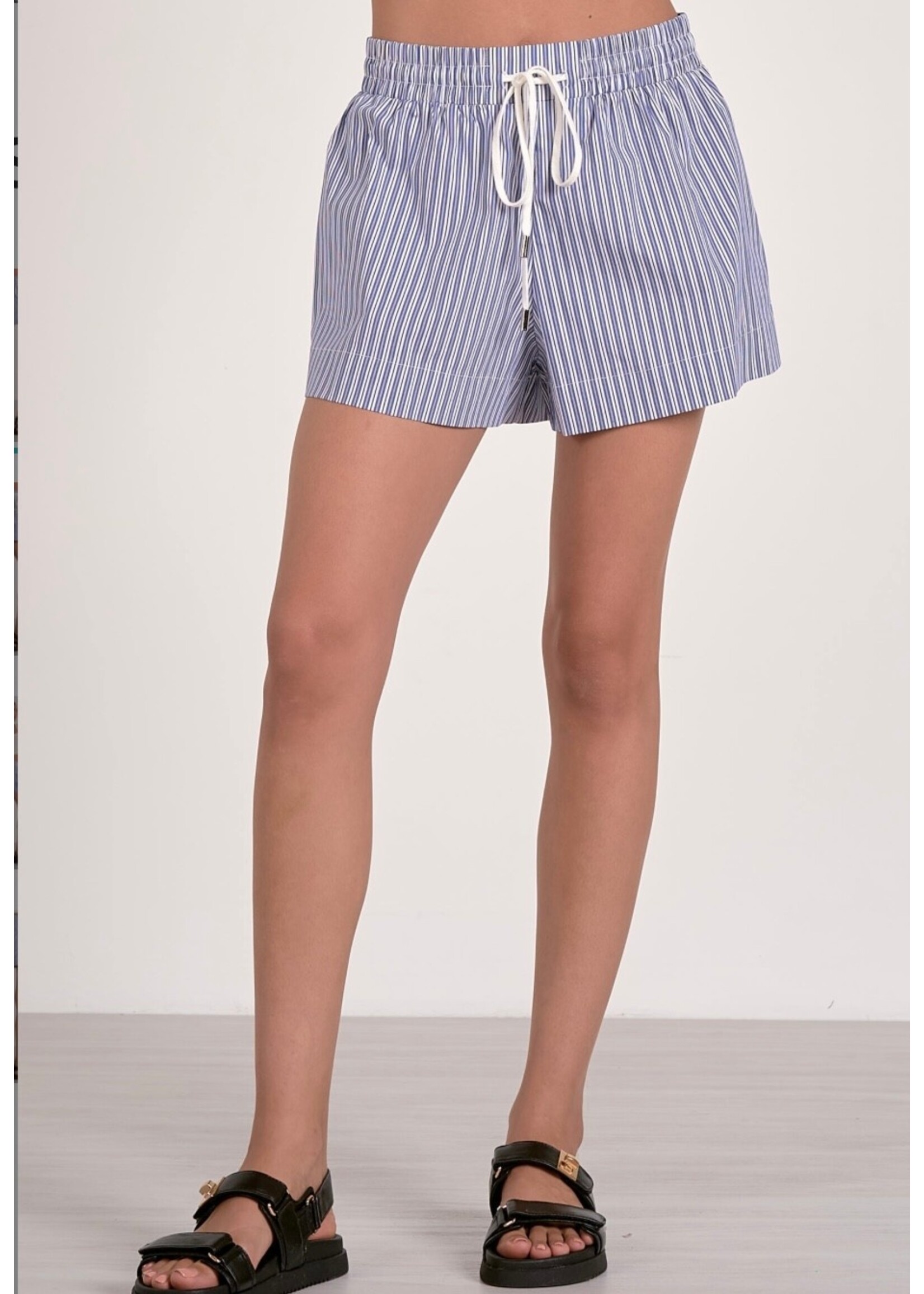 NAVY STRIPE SHORTS