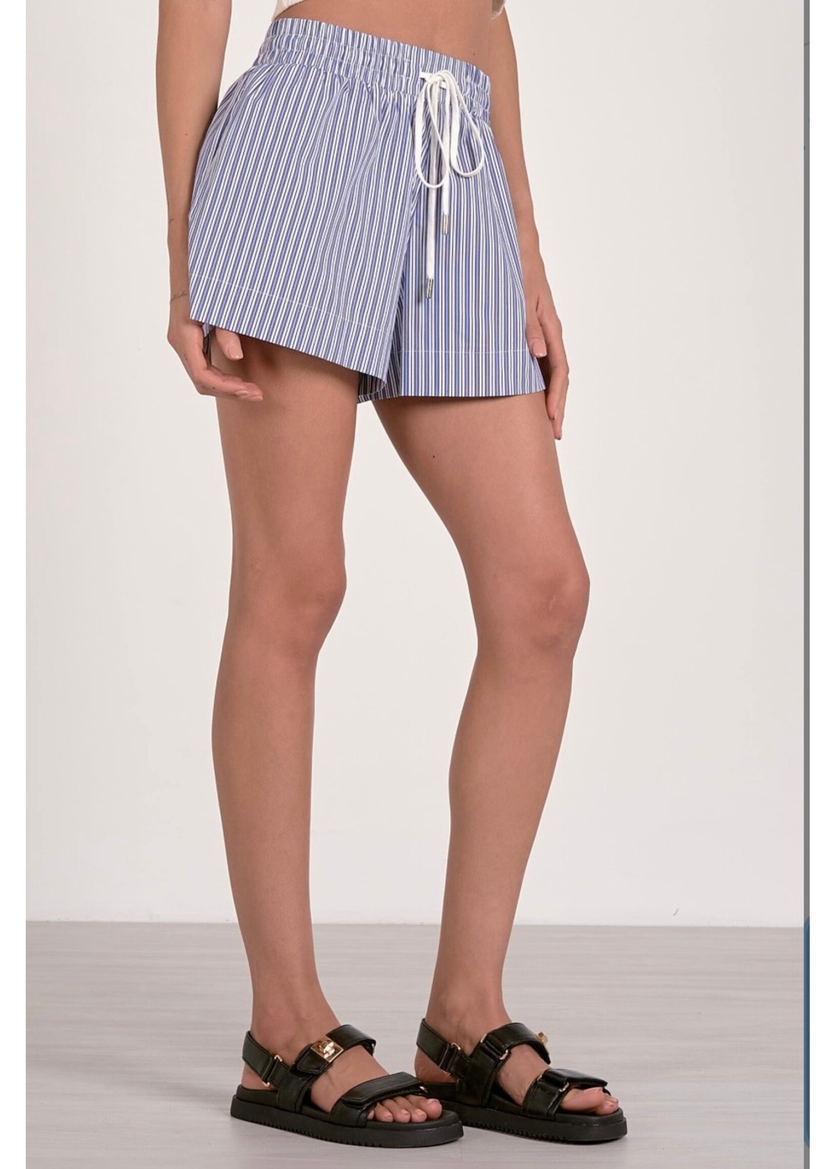 NAVY STRIPE SHORTS