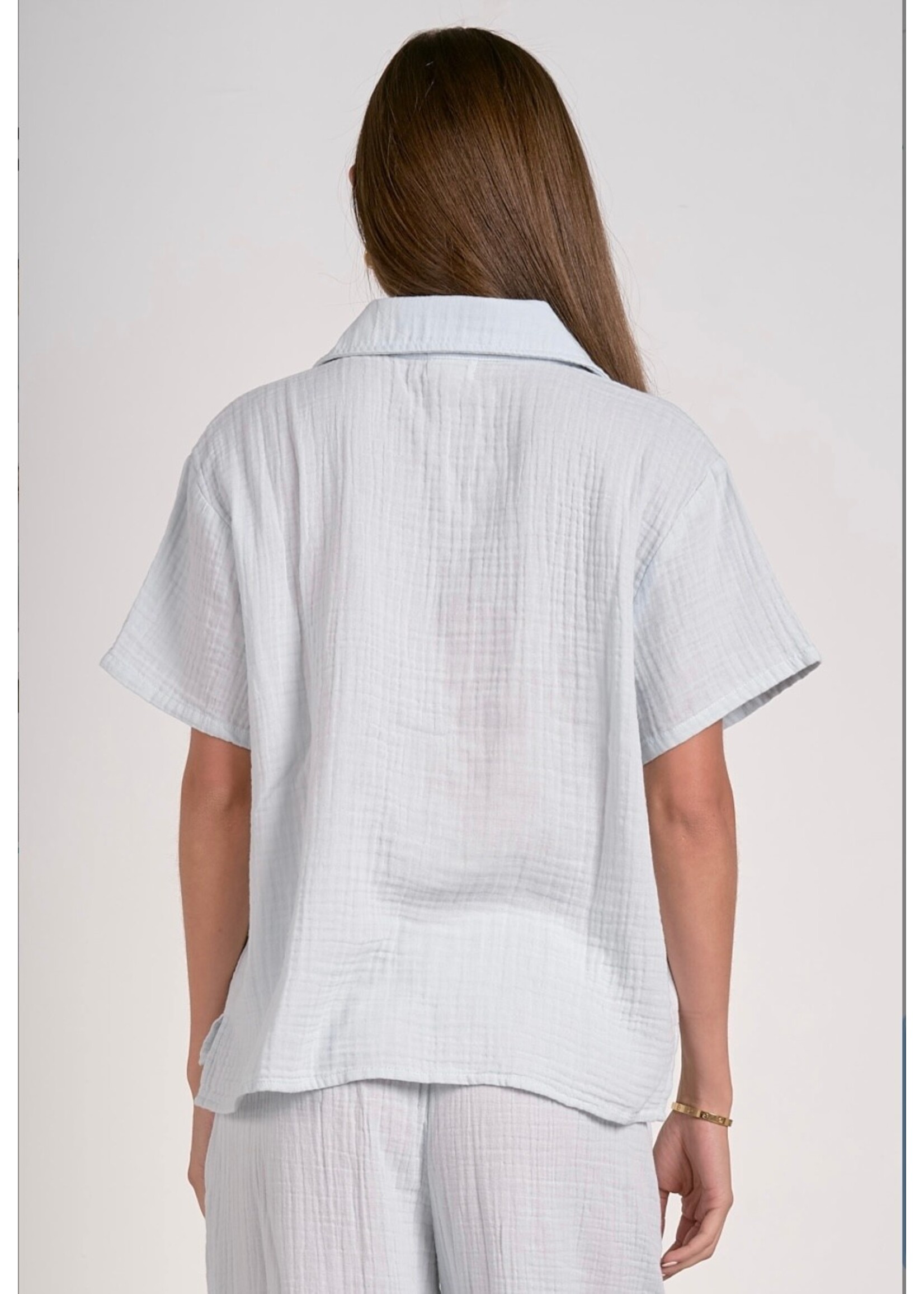 GAUZE V-NECK TOP