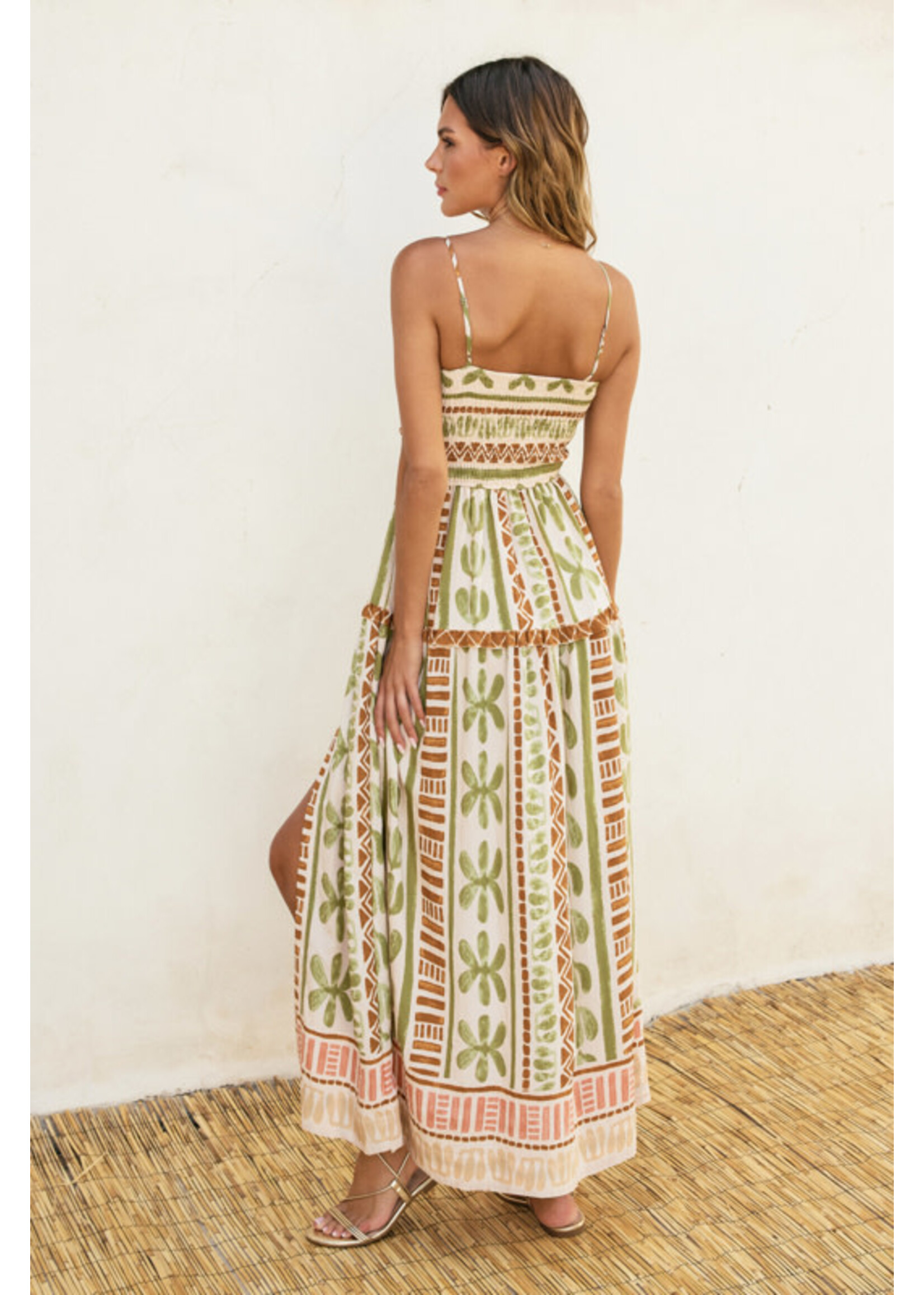 MOCKED CUT OUT MAXI DRESS