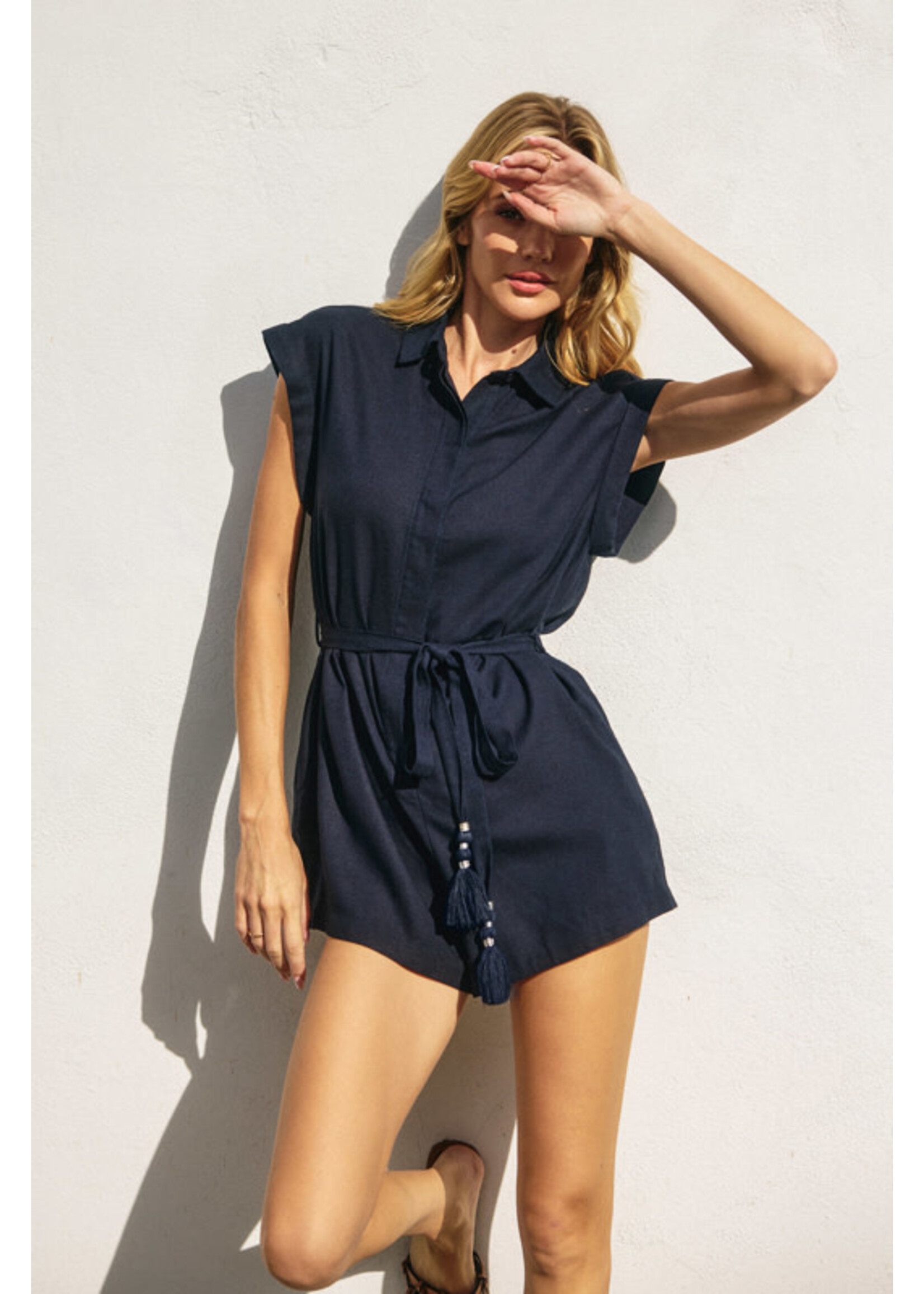 HEAVEN SENT BUTTON UP ROMPER