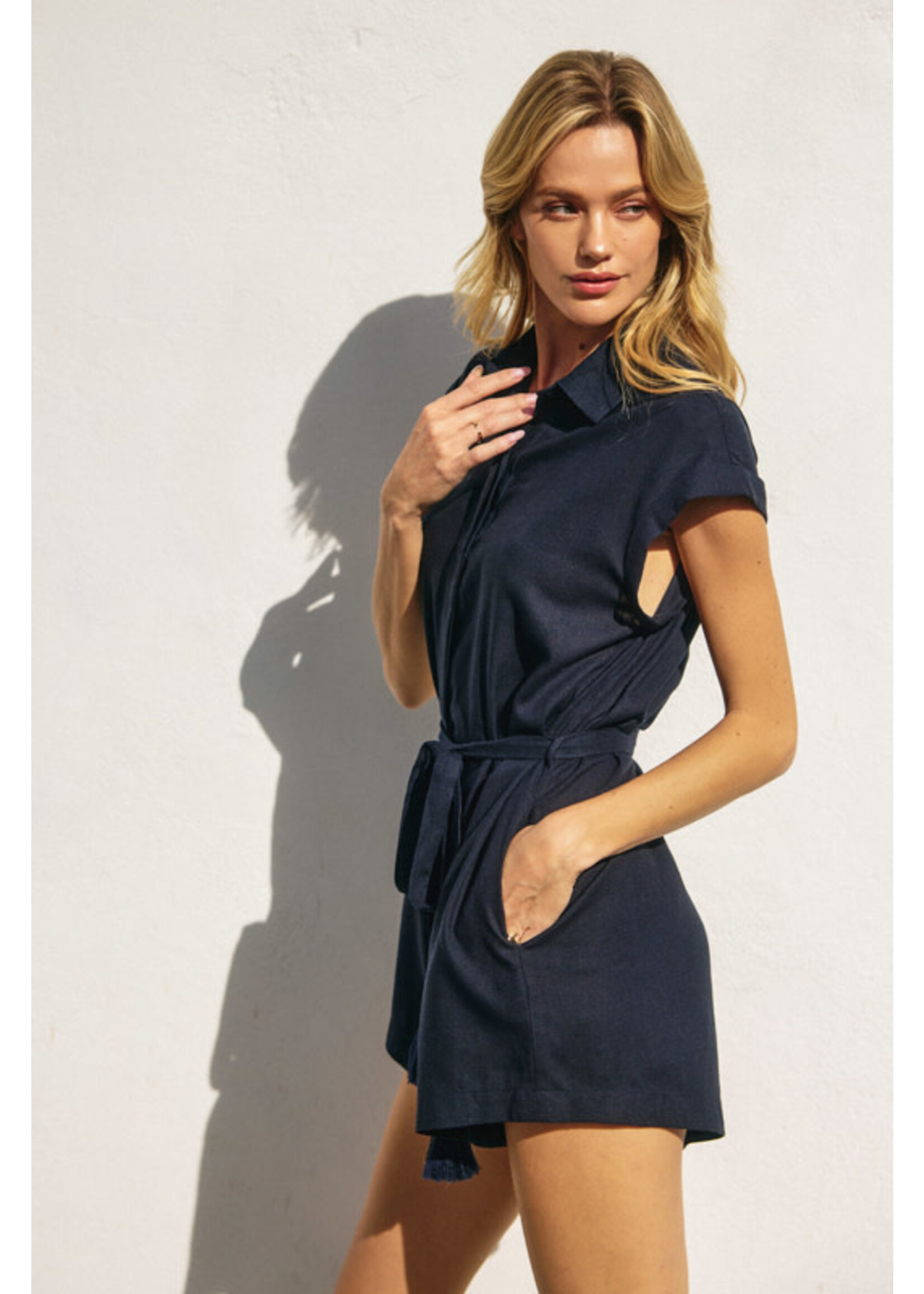 HEAVEN SENT BUTTON UP ROMPER
