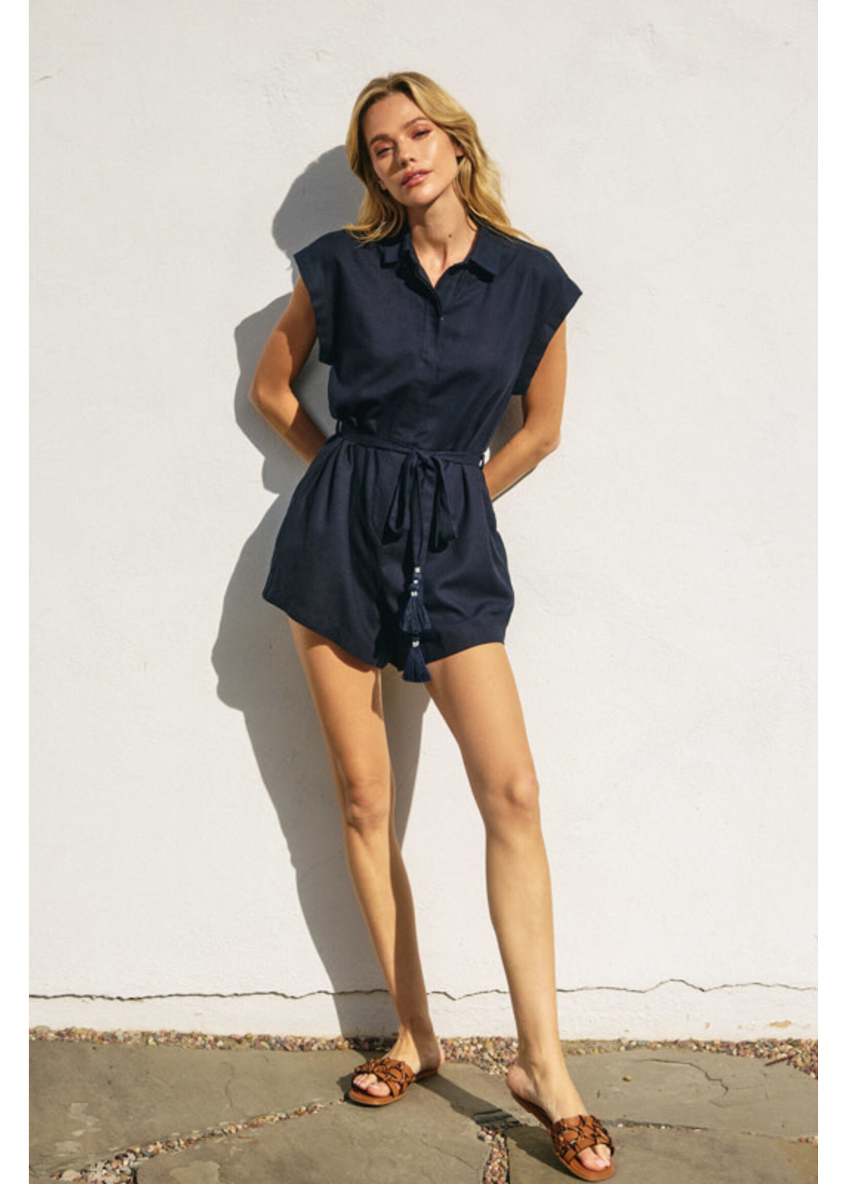 HEAVEN SENT BUTTON UP ROMPER