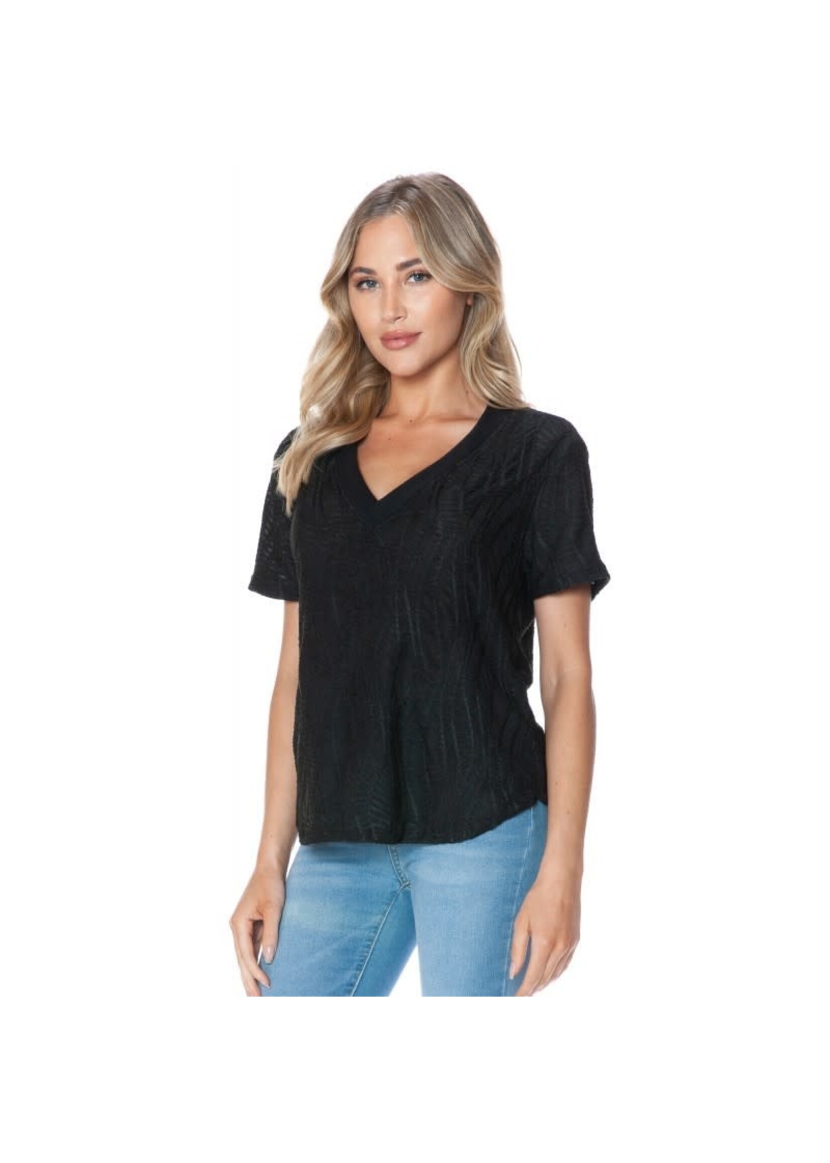 LACE V NECK TOP