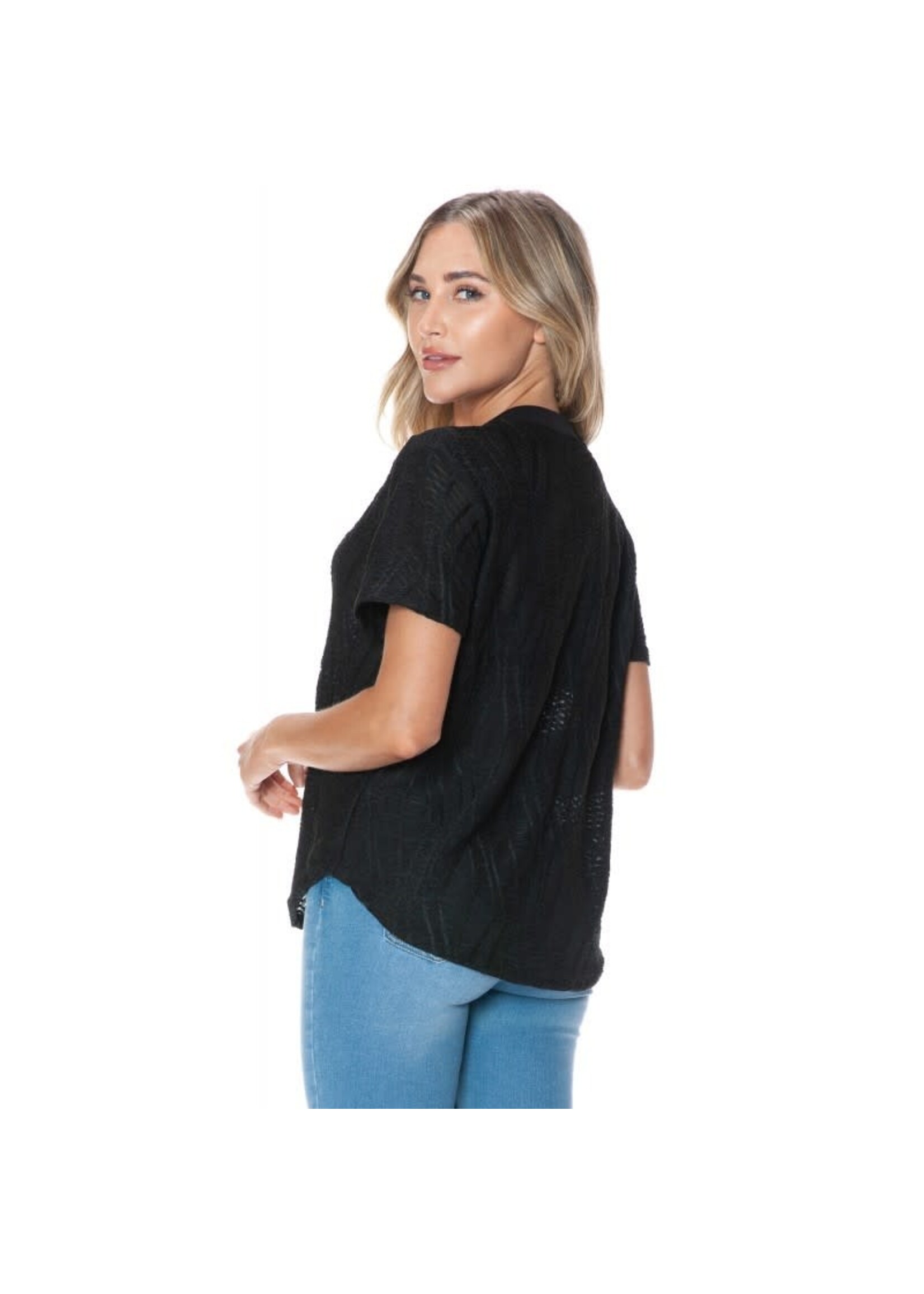 LACE V NECK TOP