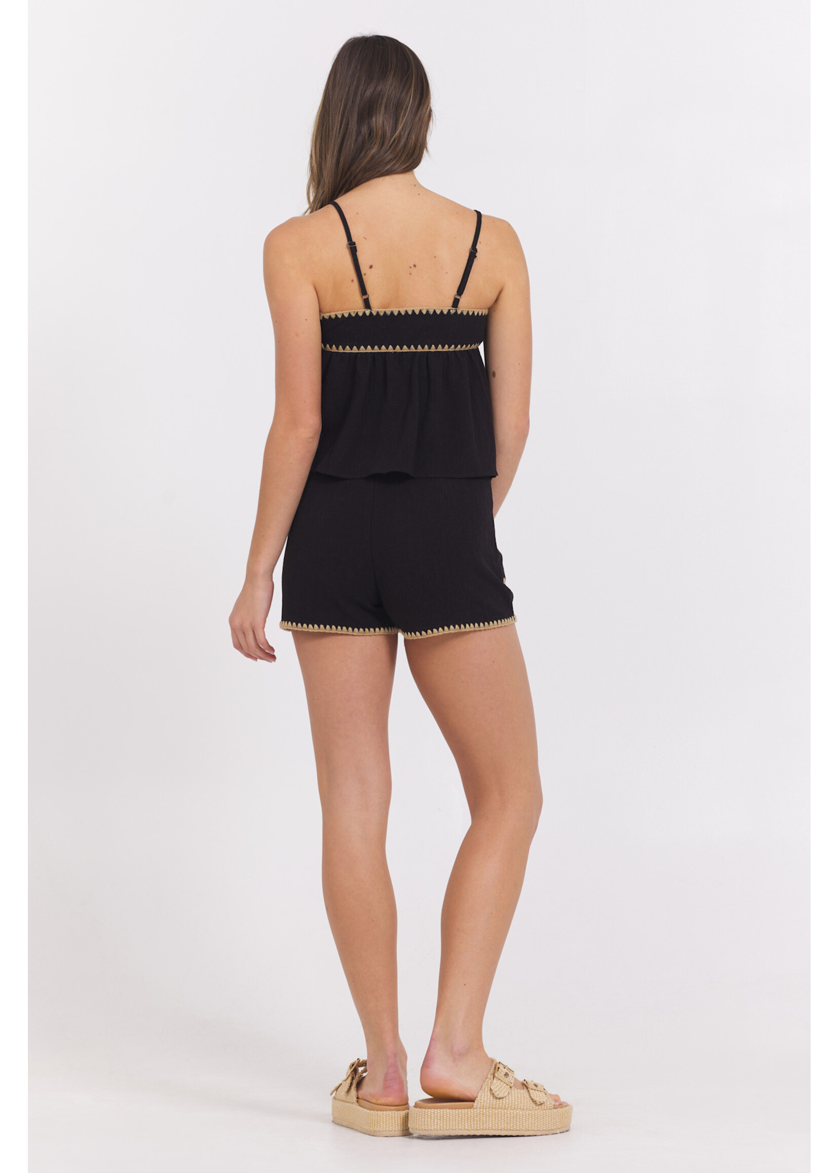 SHORTS WITH TAN WHIPSTITCH