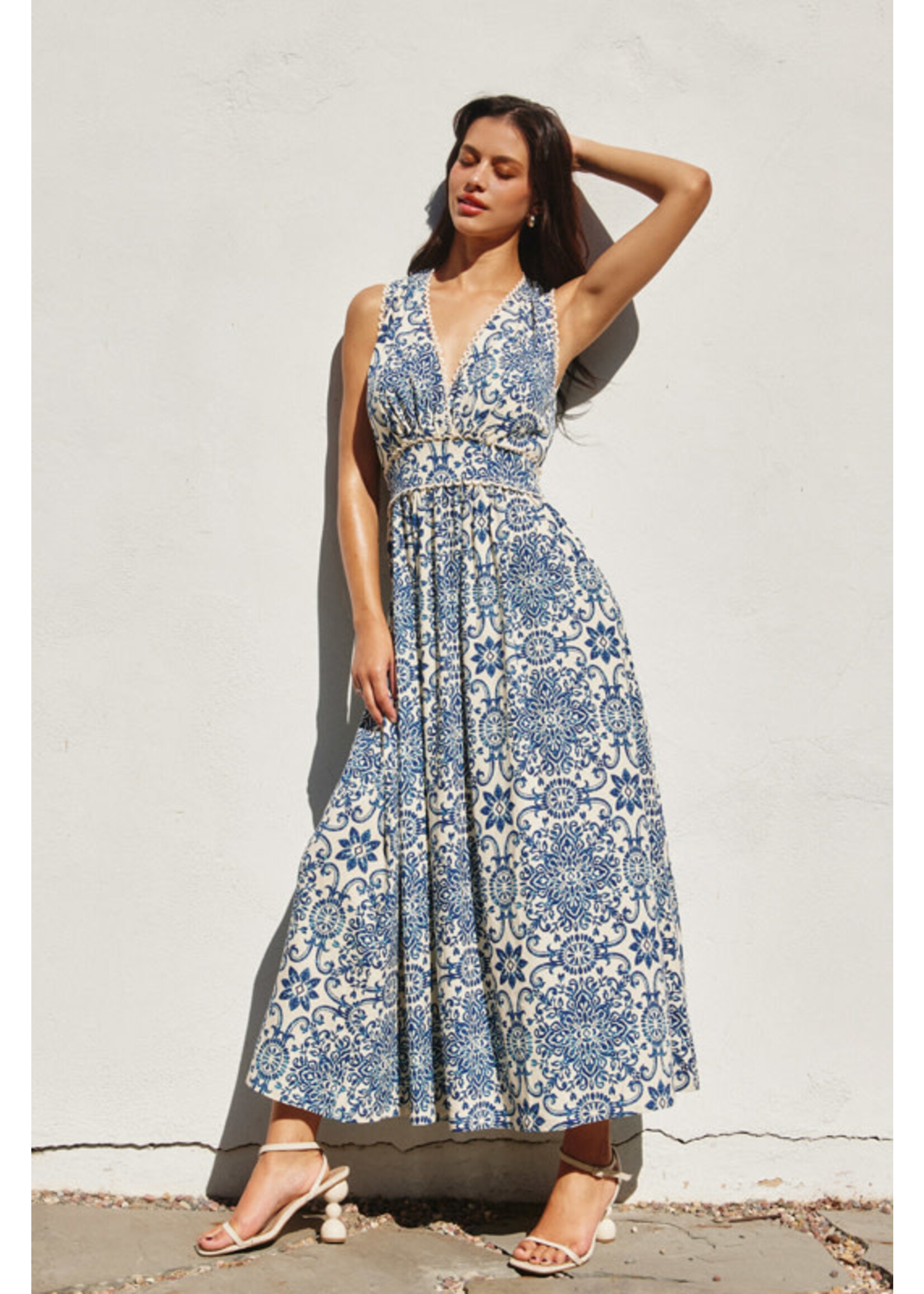 SUMMER IN CAPRI LACE MAXI DRESS