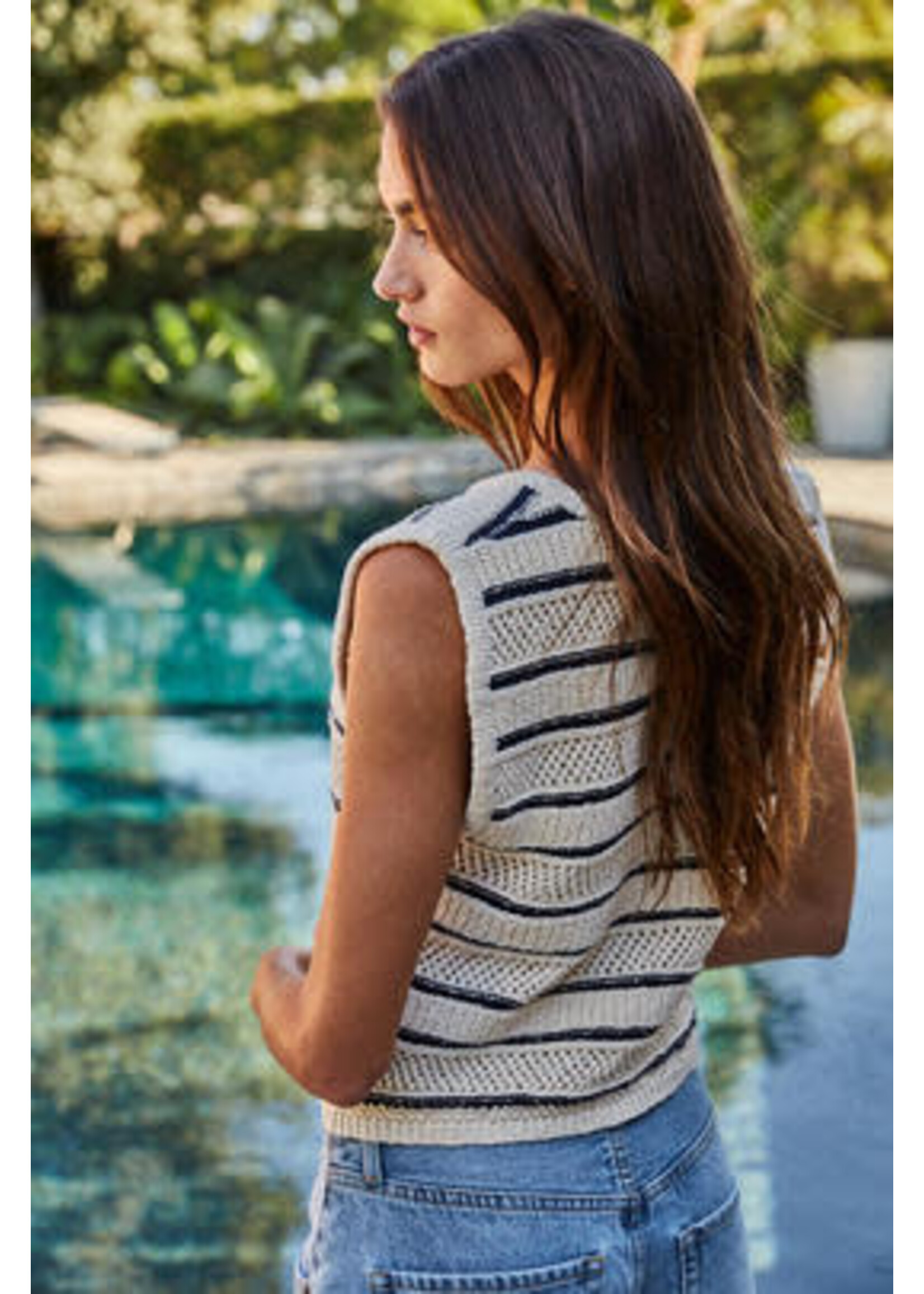 NAUTICAL STRIPE KNIT VEST