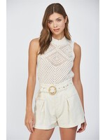 POINTELLE KNIT TANK TOP