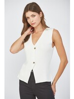 WHITE  KNIT VEST