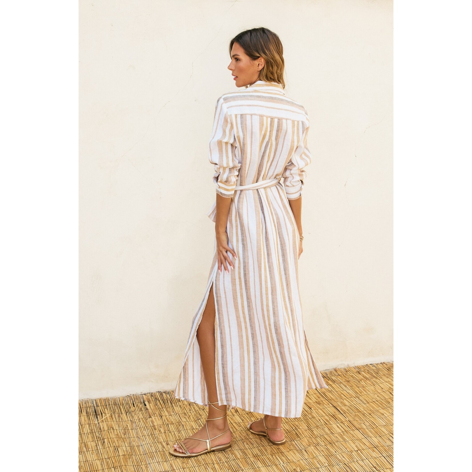 BREEZY BELTED MAXI SHIRT DRESS