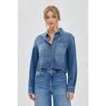 HIDDEN MEDIUM WASH SUPER SOFT DENIM SHIRT