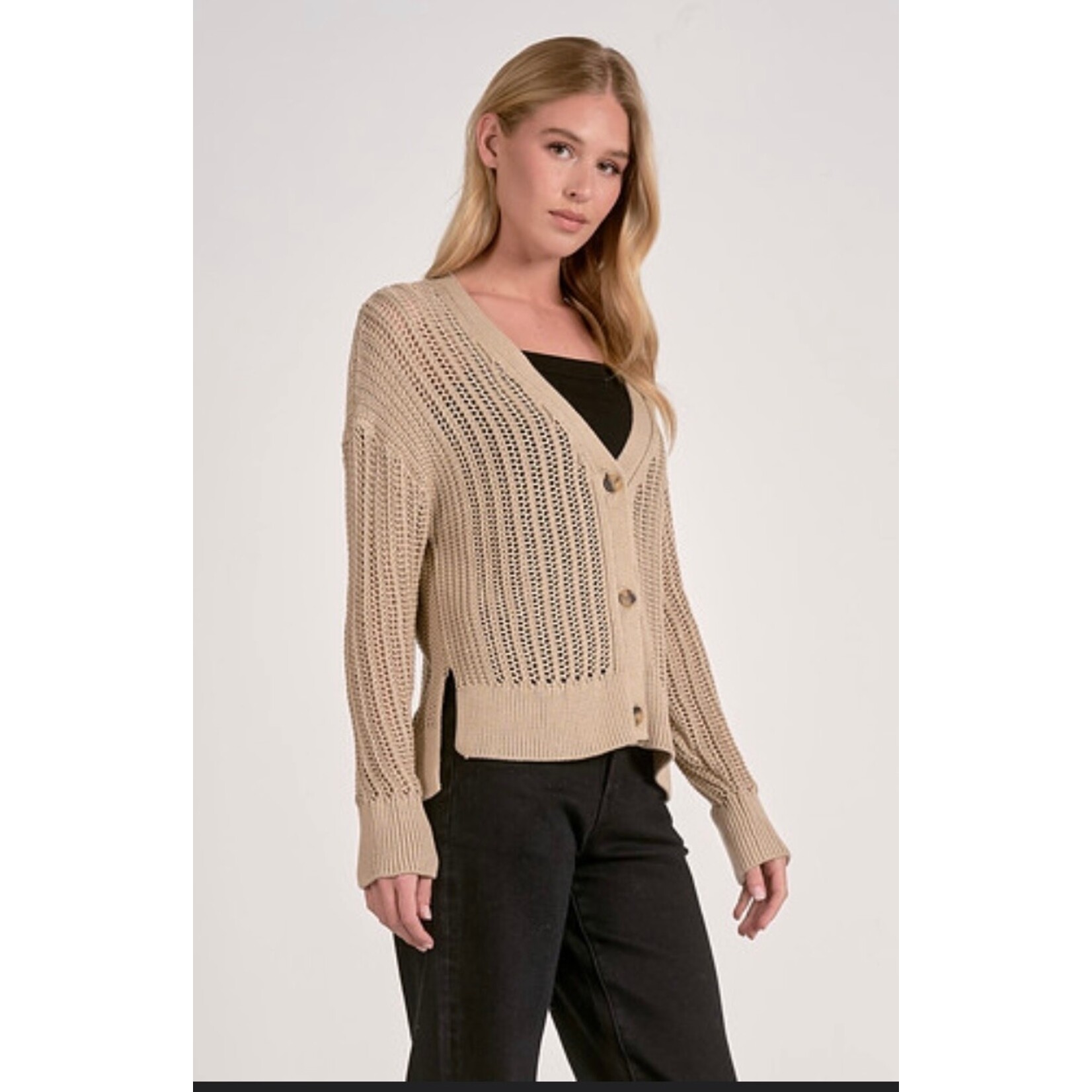 elan OPEN KNIT CARDIGAN