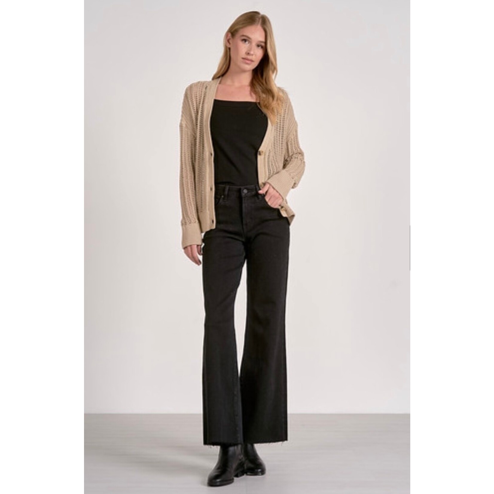 elan OPEN KNIT CARDIGAN