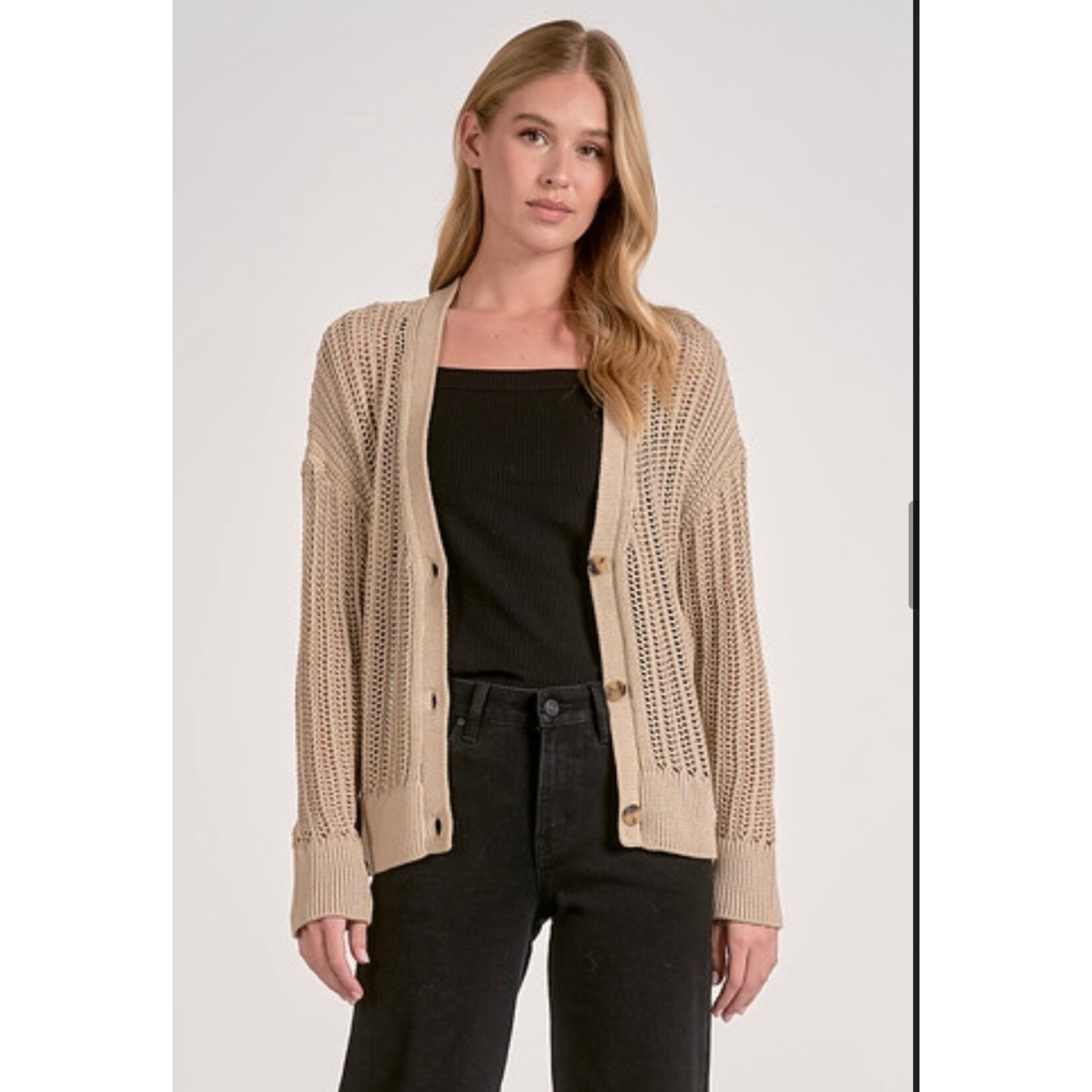 elan OPEN KNIT CARDIGAN